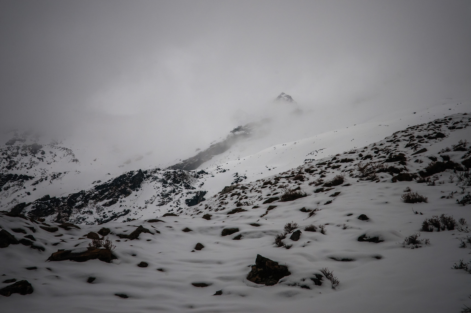 Entre Laurebina (3910m) et Gosaikund Pass (4165m)