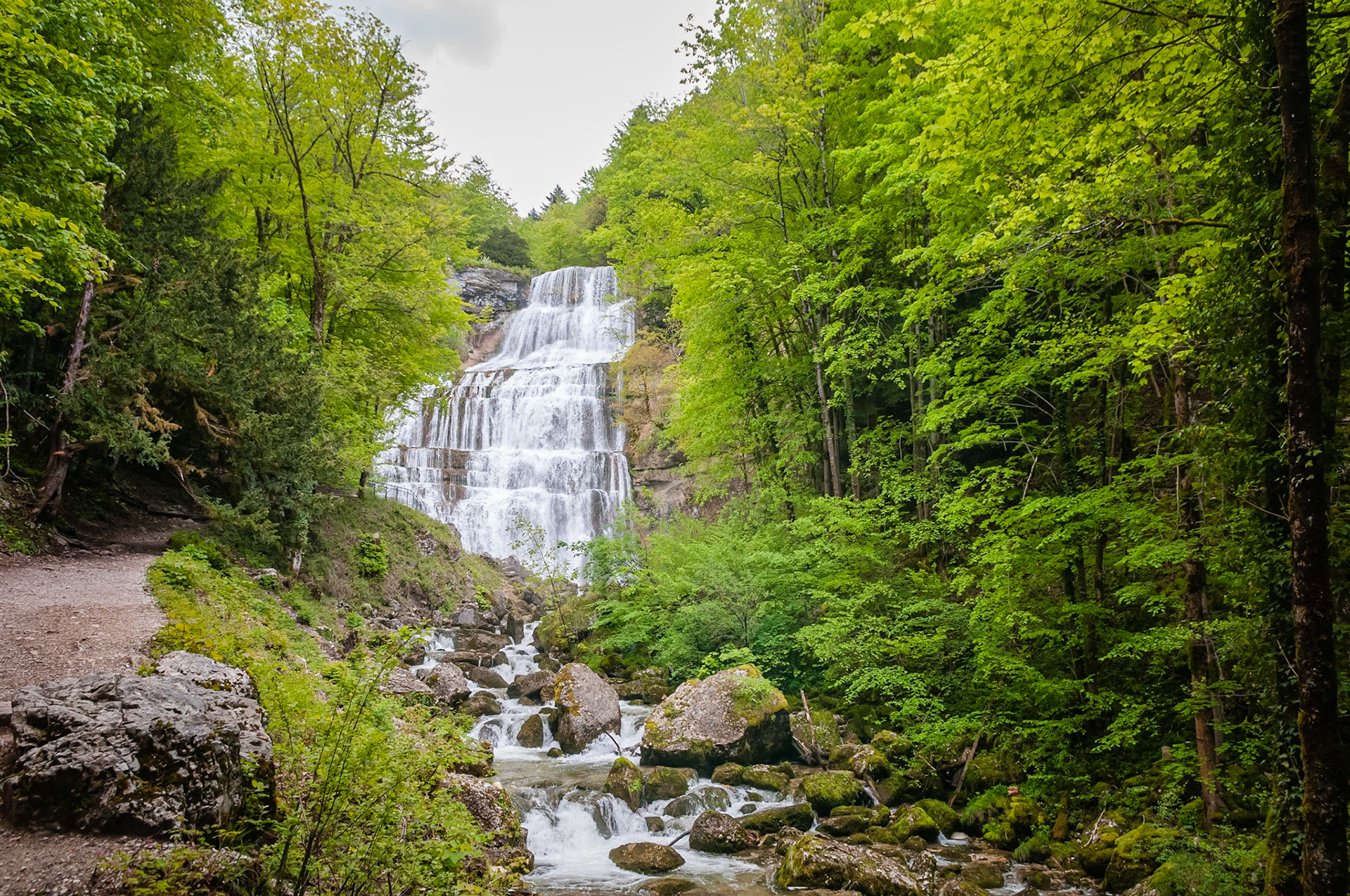 Cascade de l'Éventail, Cascades du Hérisson, France
