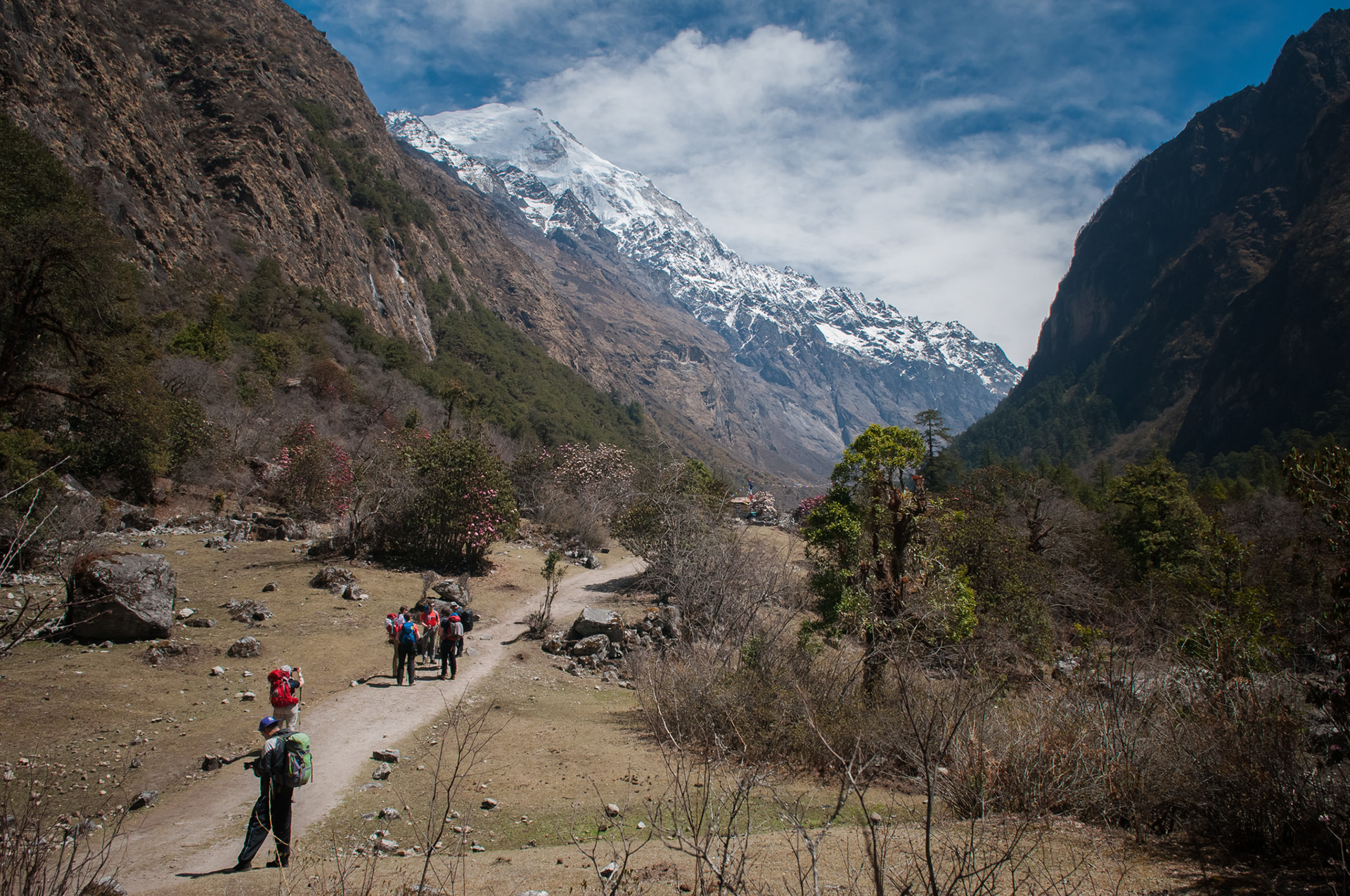 Entre Lama Hotel (2410m) et Langtang (3430m)