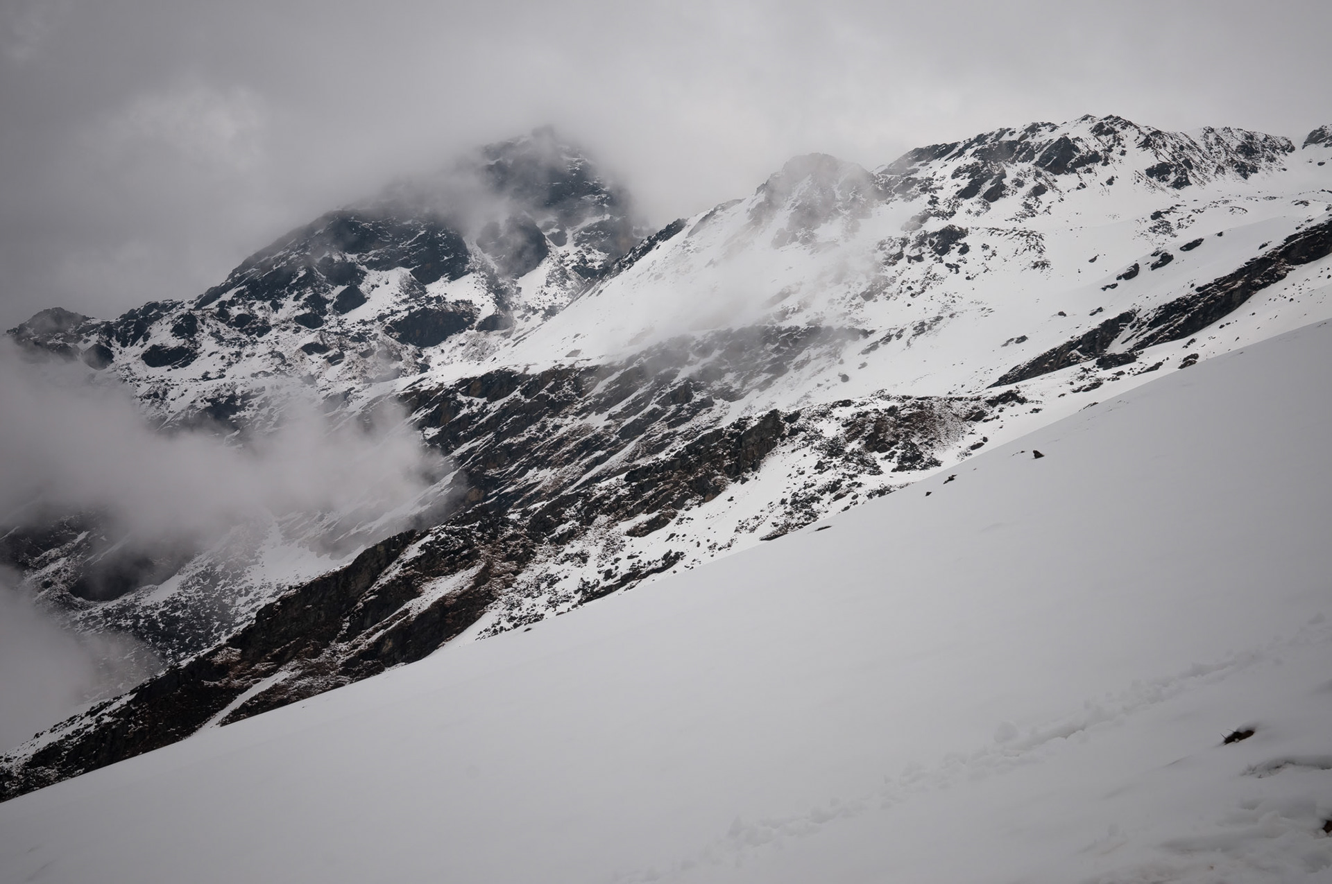Entre Laurebina (3910m) et Gosaikund Pass (4165m)
