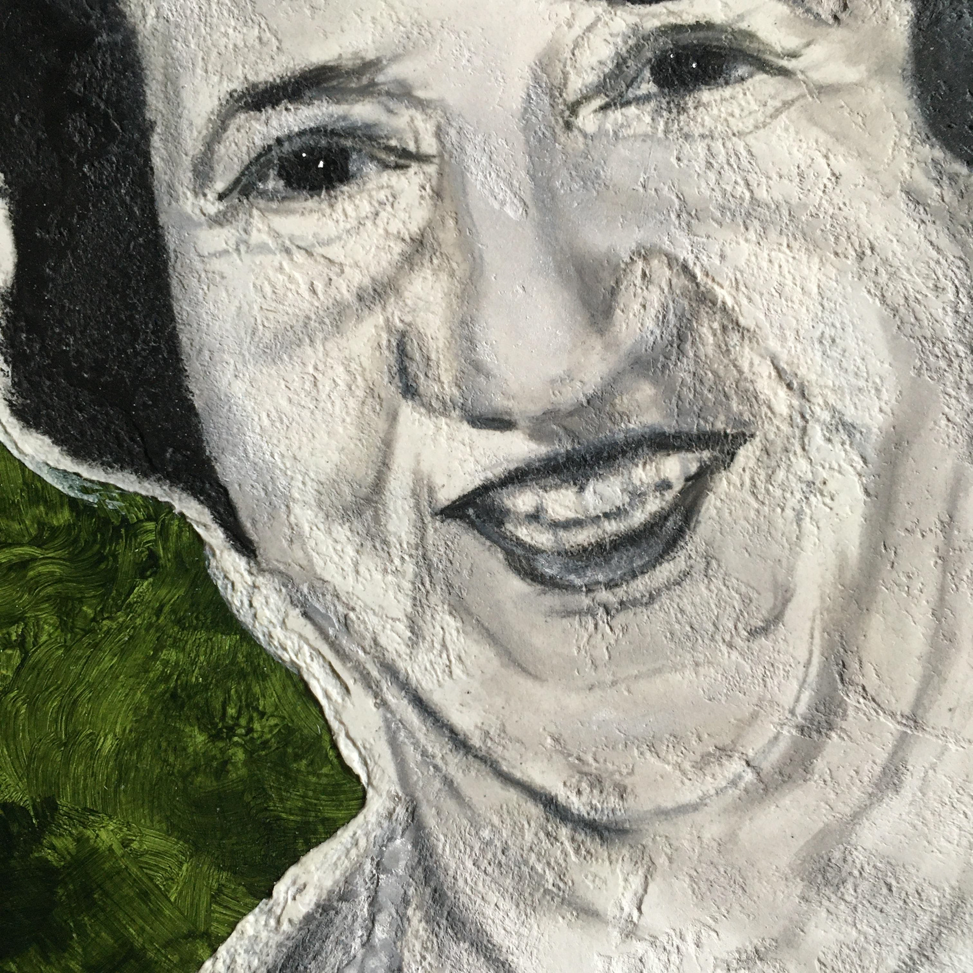 Baba, 2/2, pastel, fibre paste and acrylic on panel, 9"x12' ©Ginger Sedlarova 2020
