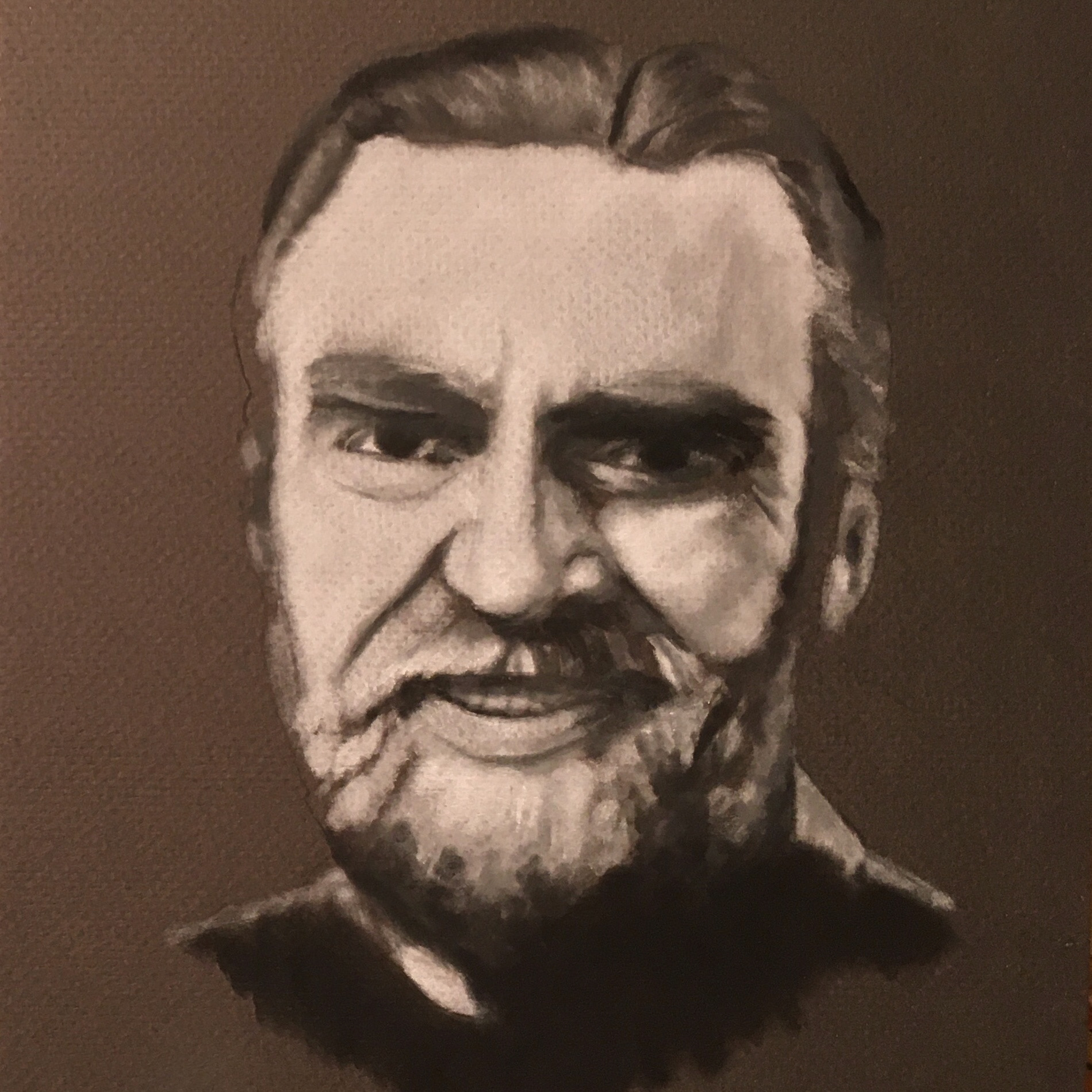 Hans-Karl, pastel on paper, 9"x12", 2019