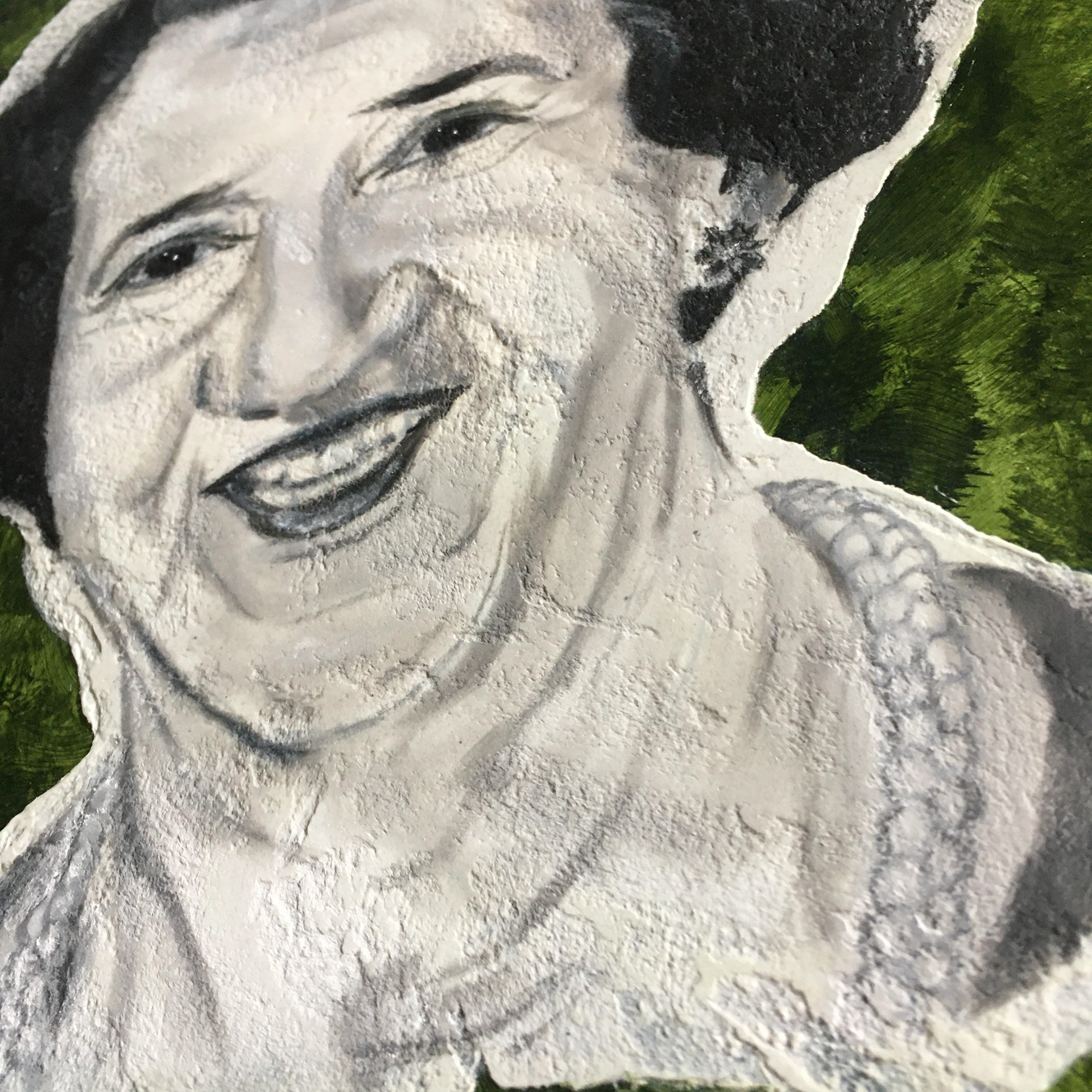 Baba, 2/2, pastel, fibre paste and acrylic on panel, 9"x12' ©Ginger Sedlarova 2020