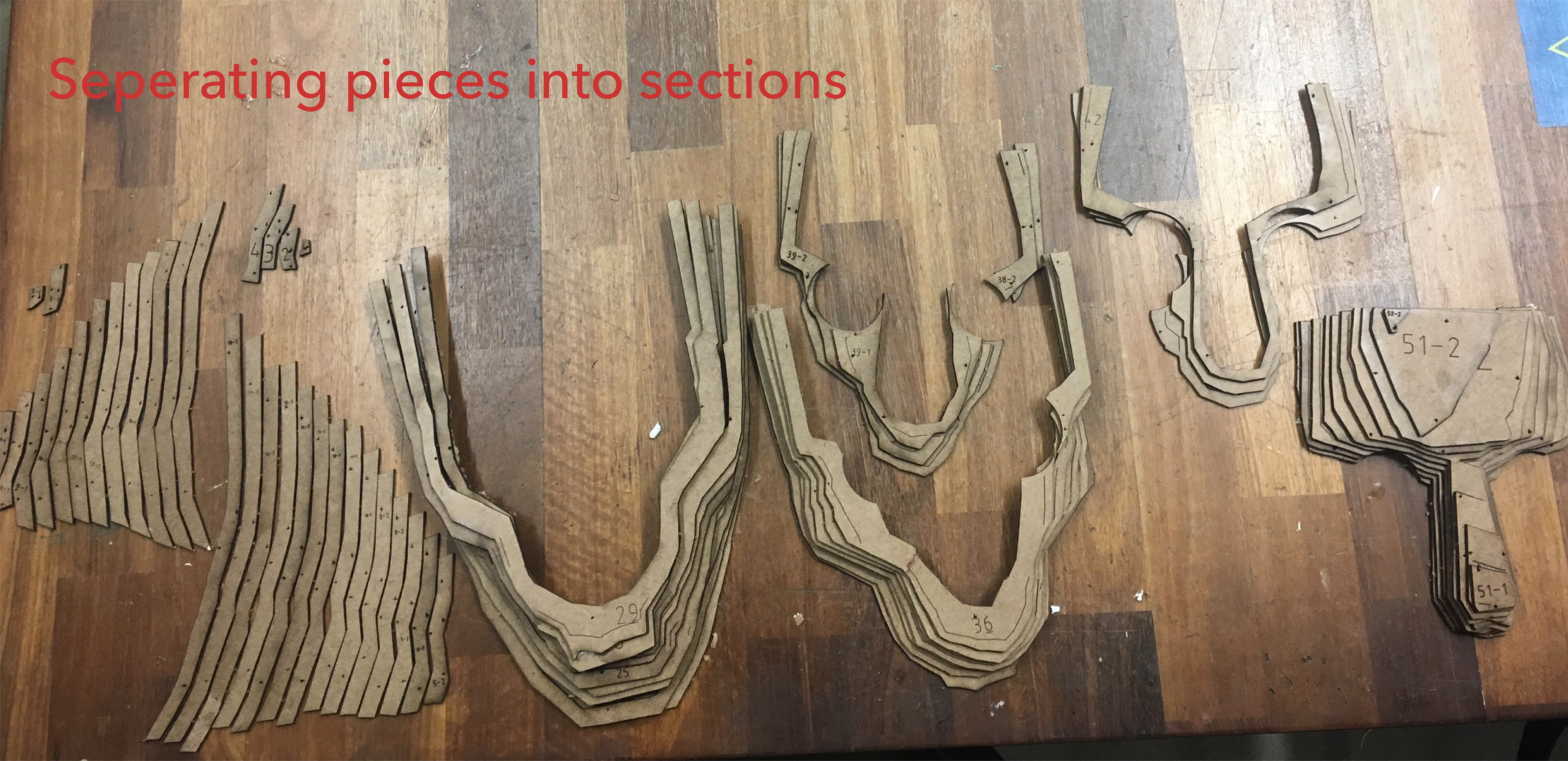 Pieces of the mask.