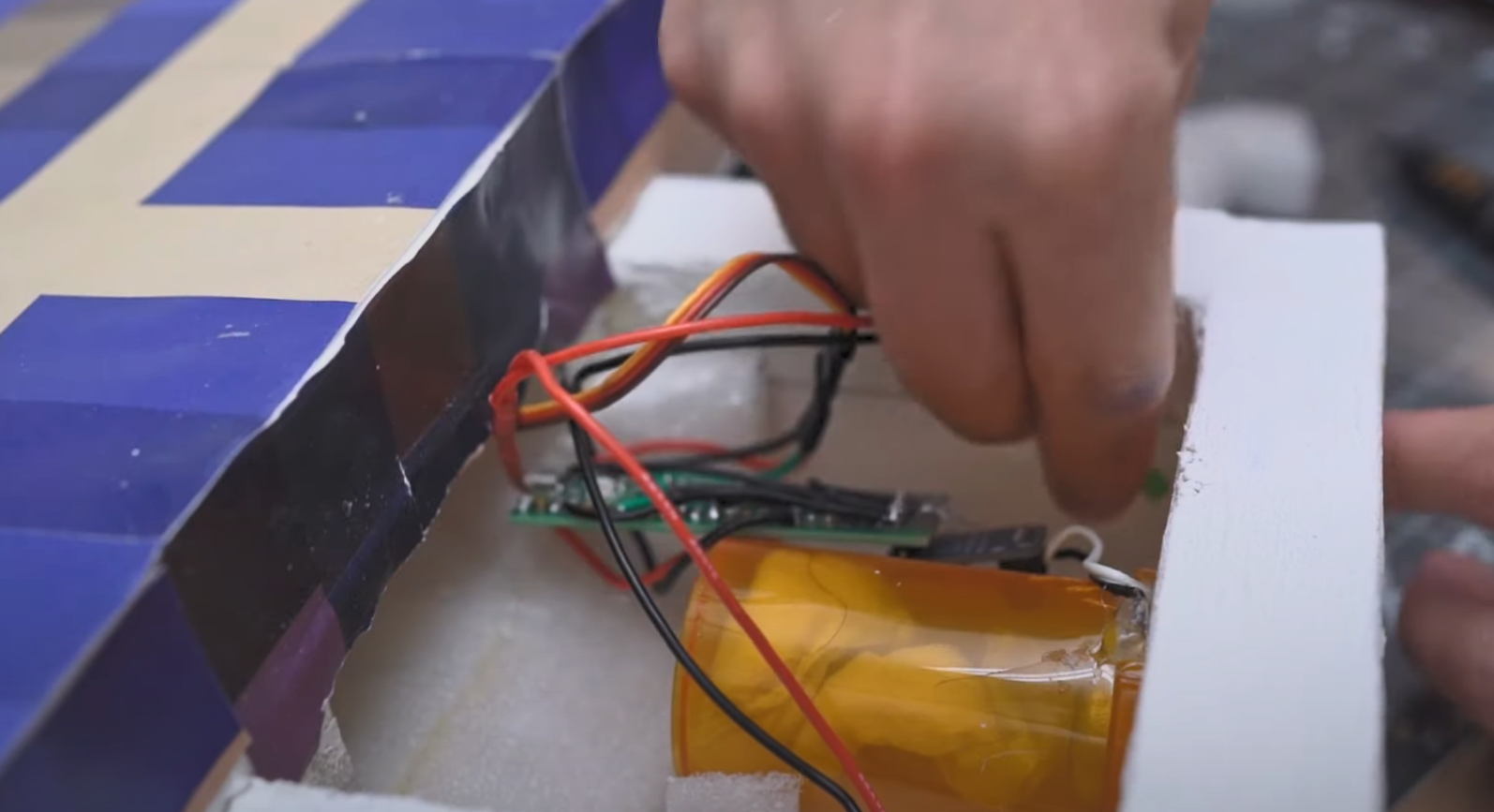 Installing the electronics in the head of the phantom