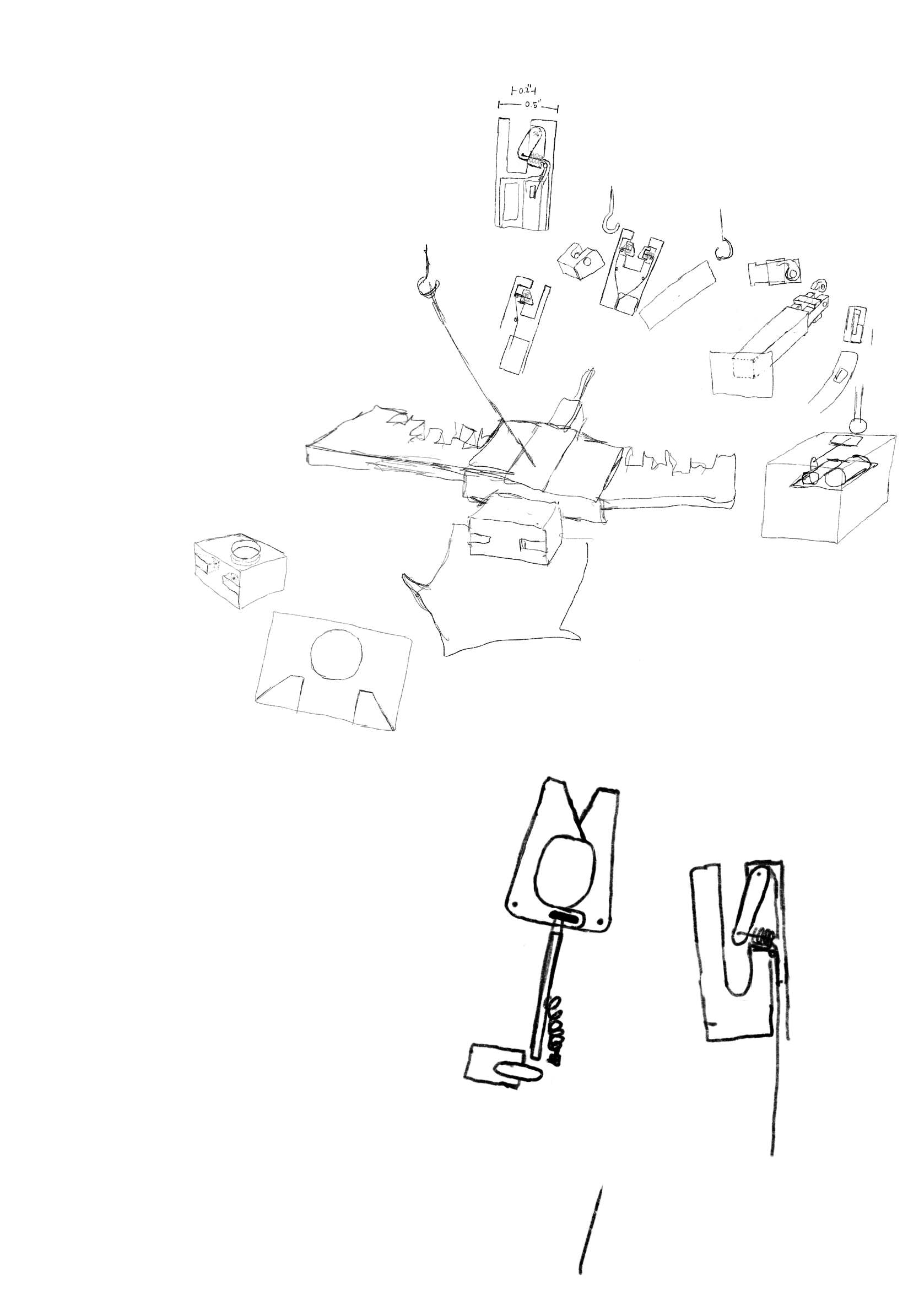 Drafts of different latch designs...