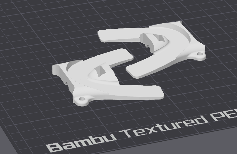Build plate ready to print the halves