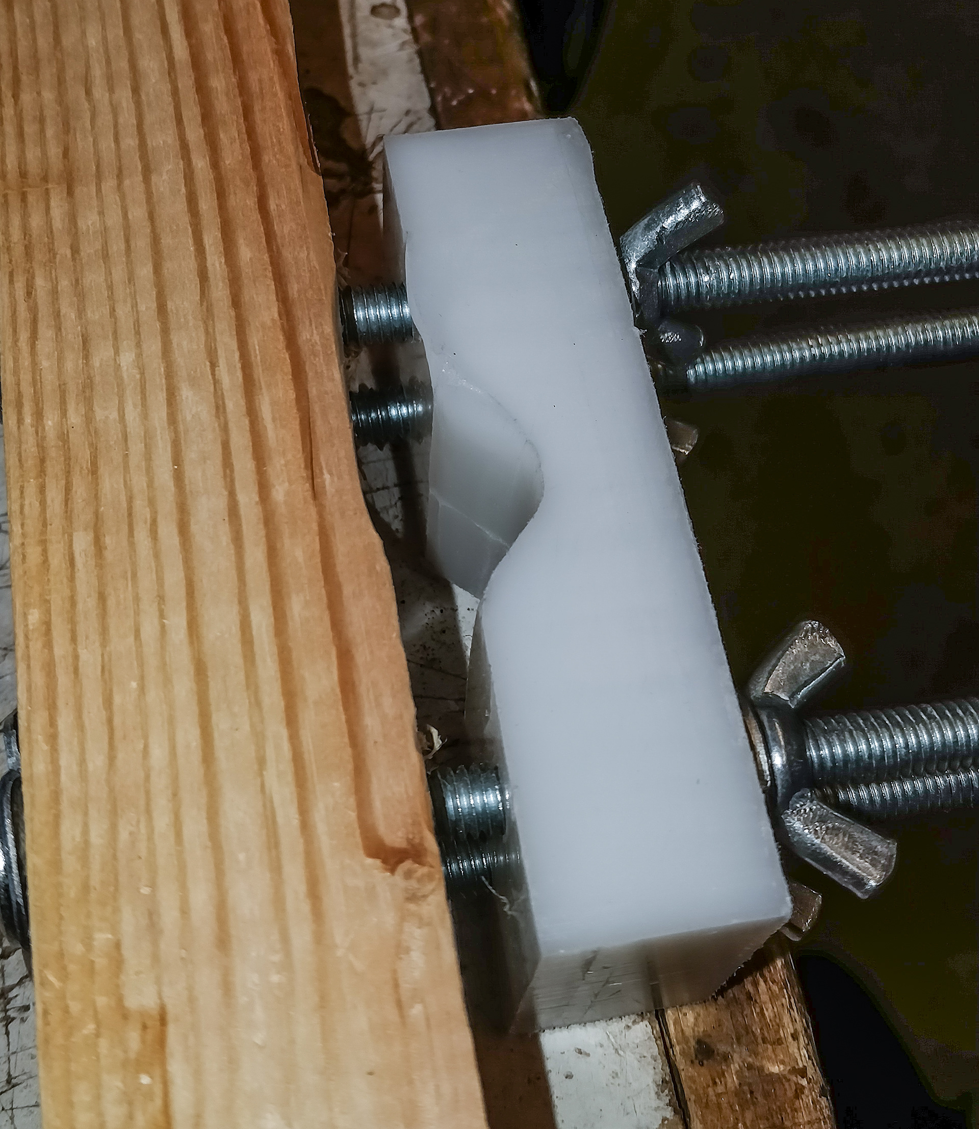 Final CNC'd HDPE block.