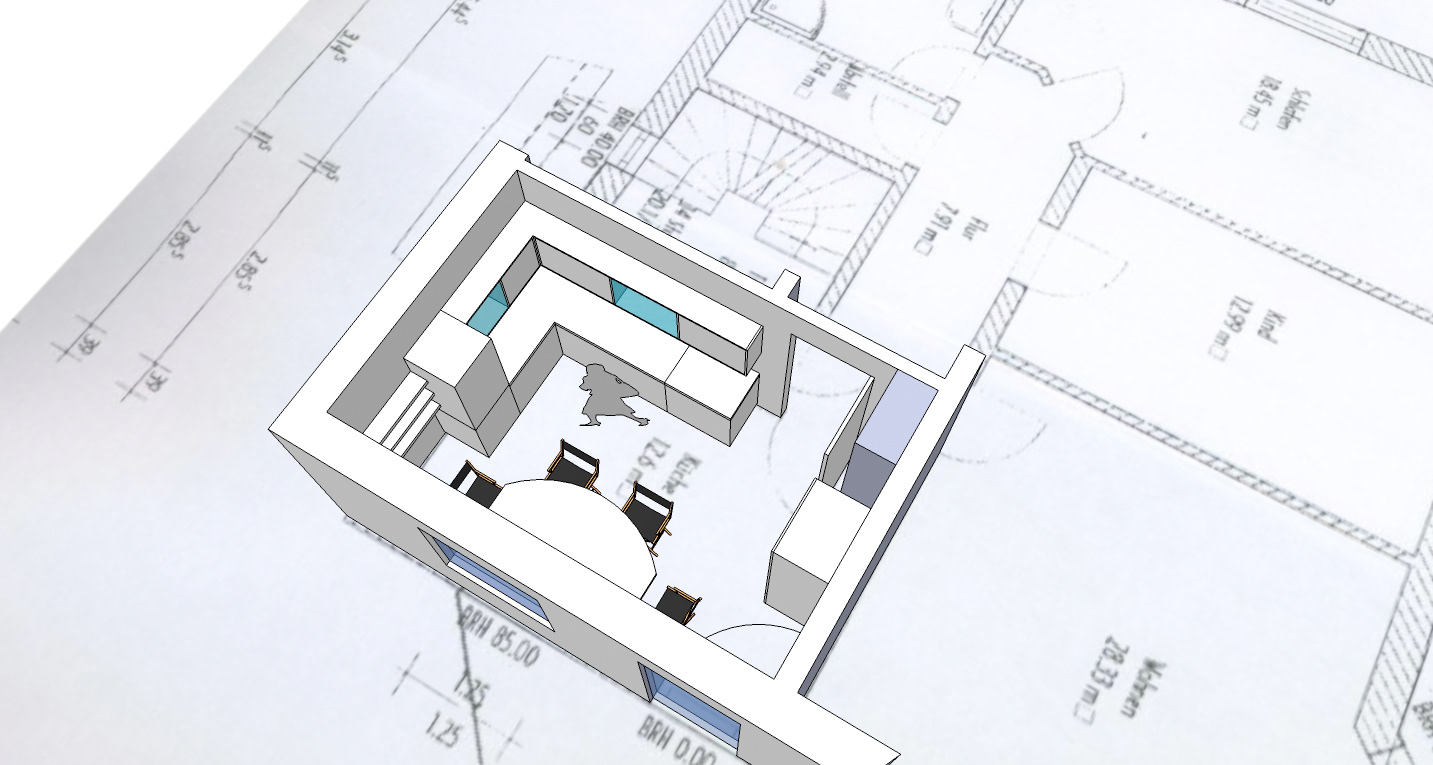 3D Modell mit Grundriss