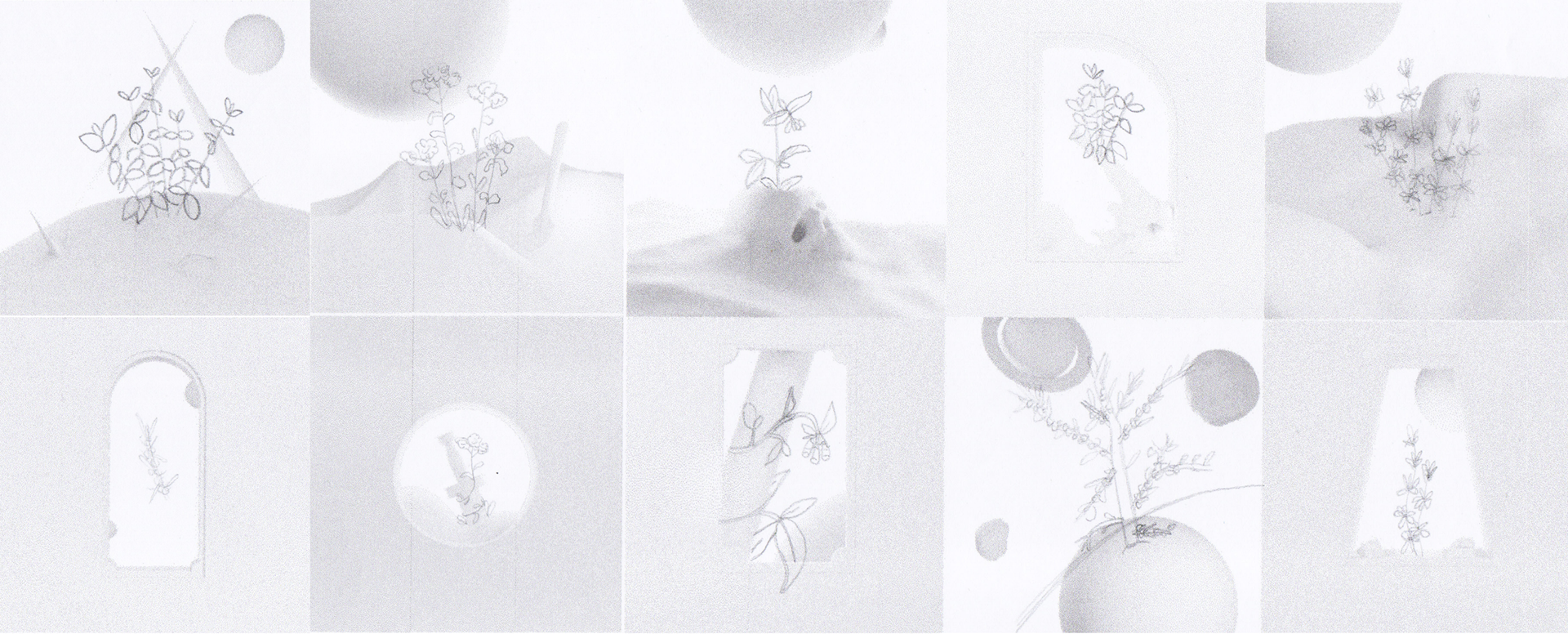 Drawing on printed 3D background