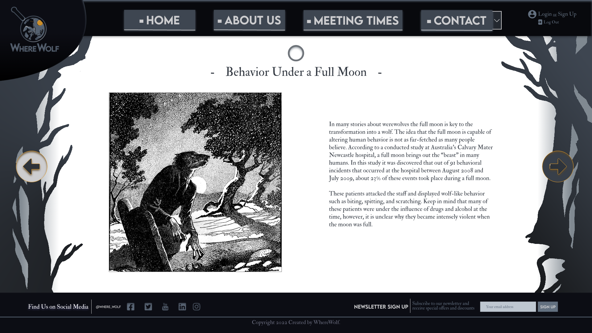 Behavior - Research Information on Werewolves