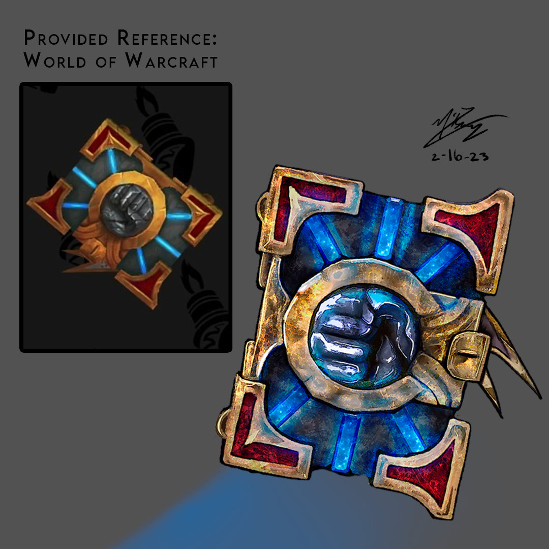 Provided Reference. In-game VS My illustration
