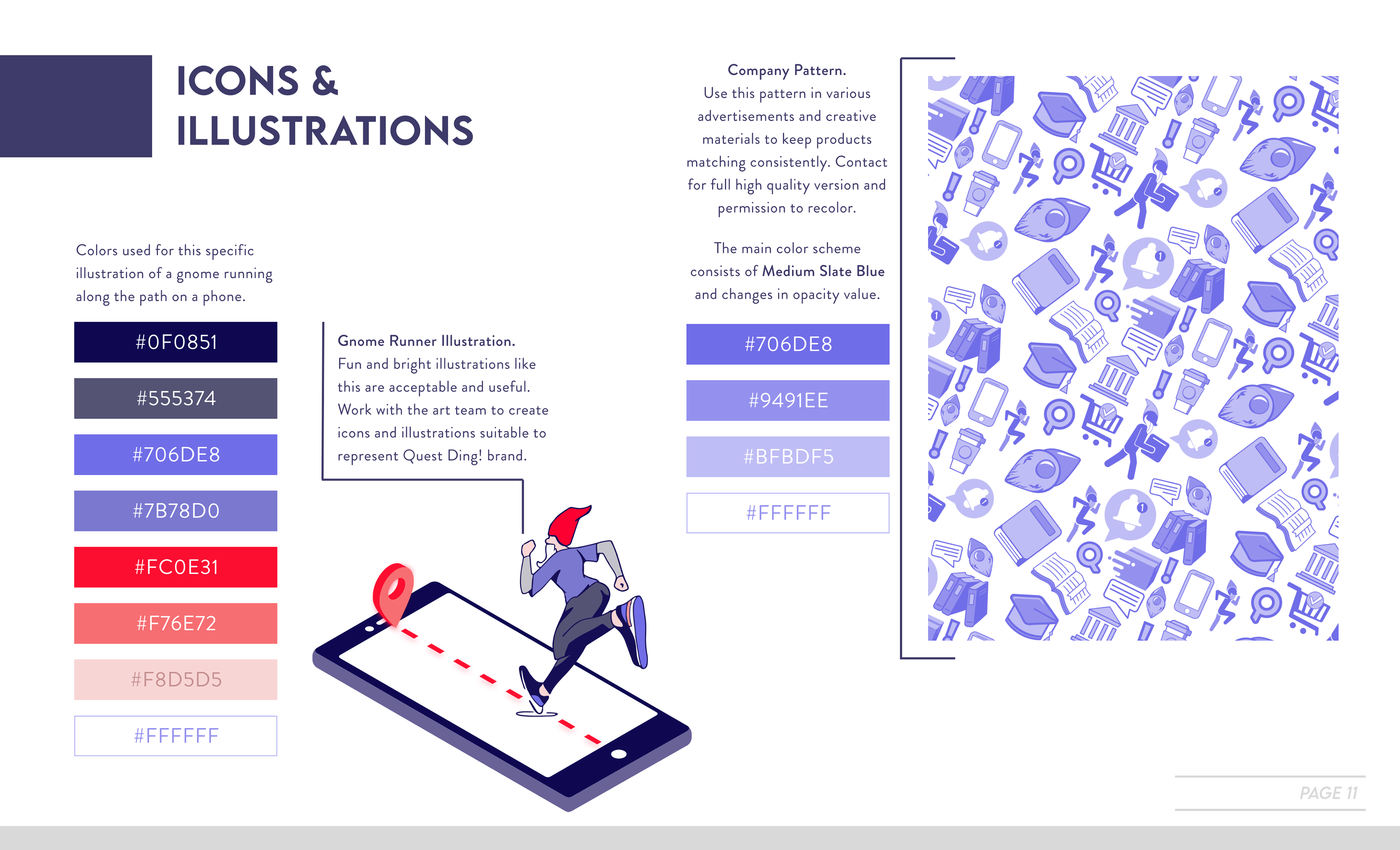 Page 11. Icons & Illustrations.