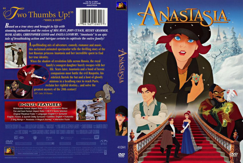 Anastasia DvD Cover Reference