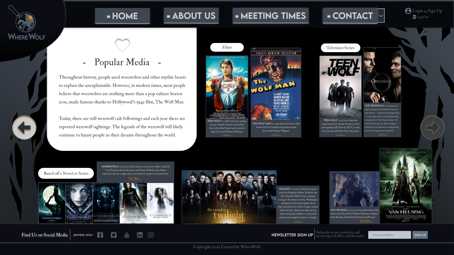 Popular Media - Research Information on Werewolves