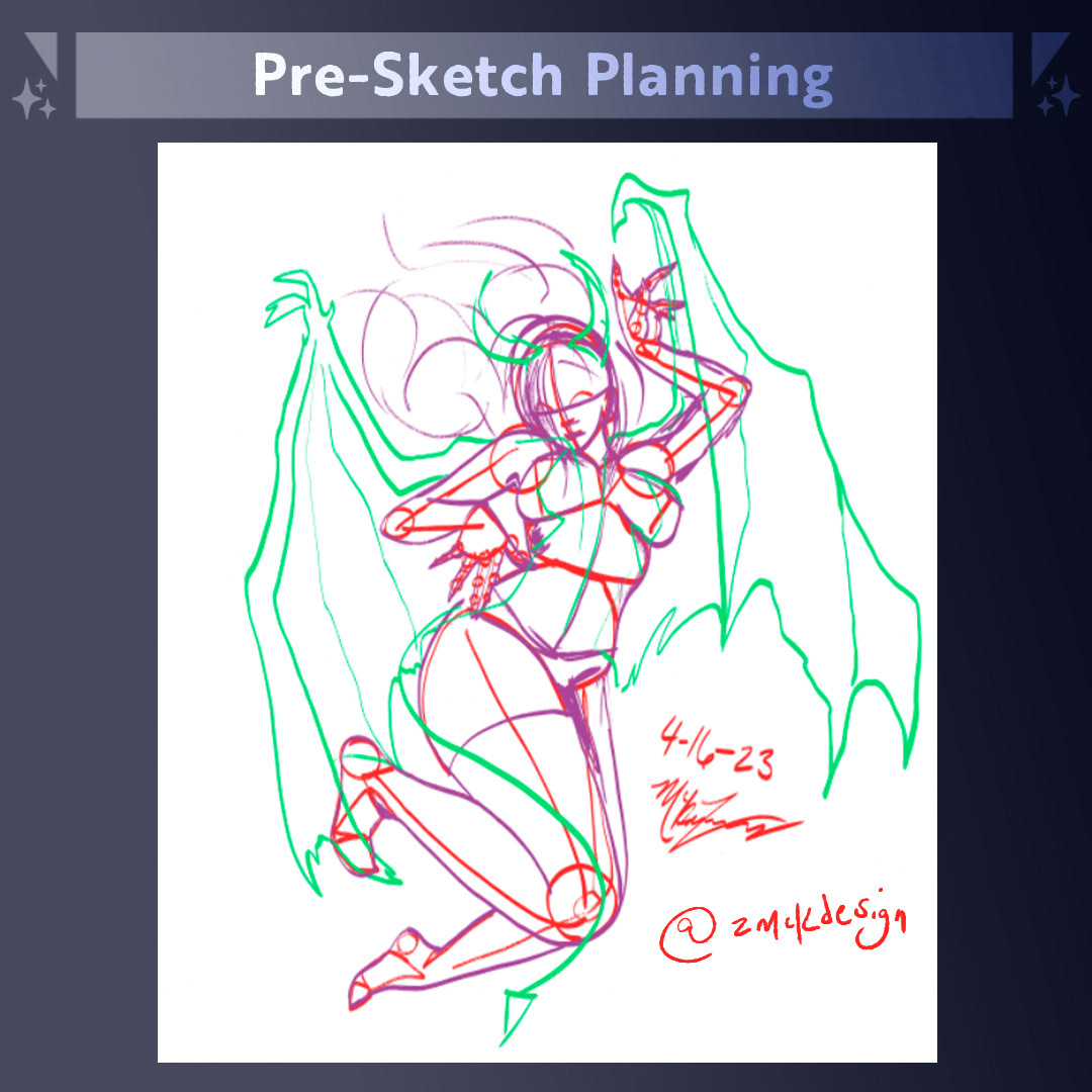 Pre-Sketch Planning of Viola, 4-16-23