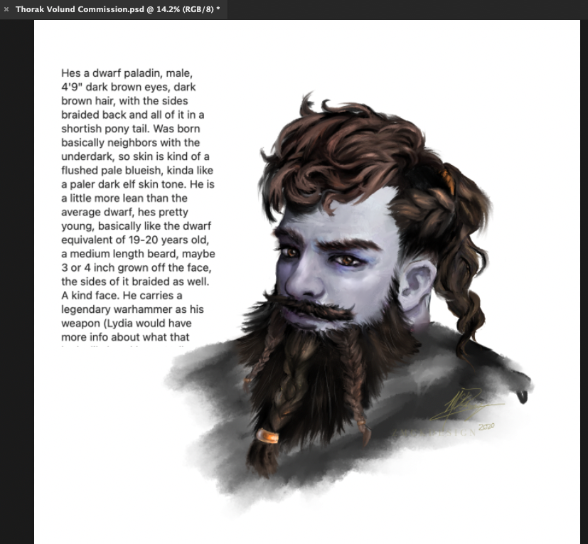 Work in Progress - Facial + Provided Description