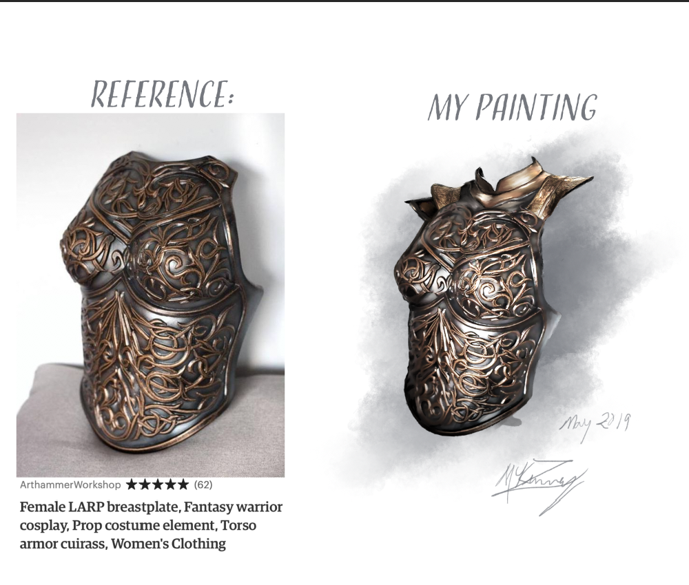 Comparison Breast Plate Reference