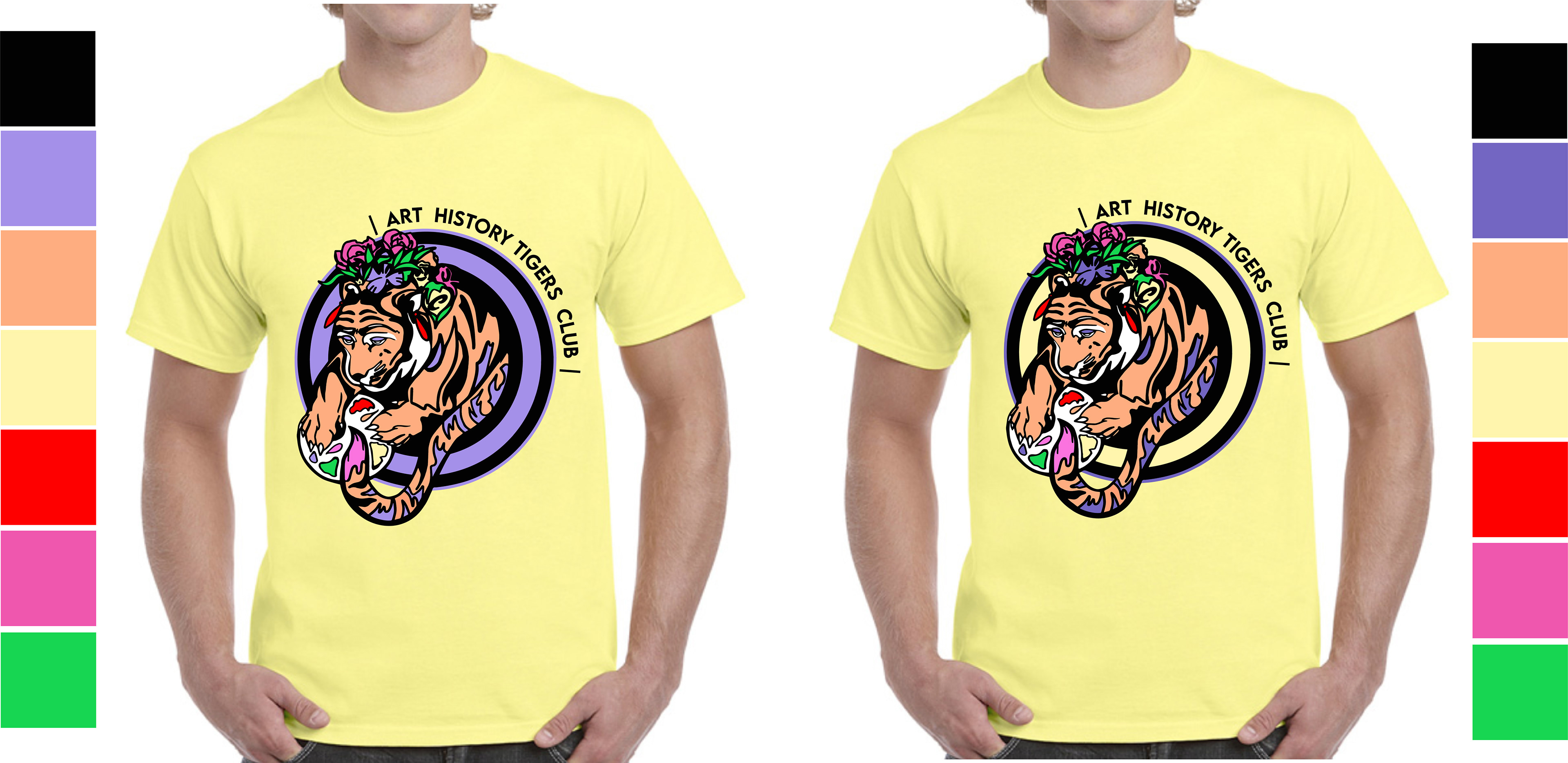 Yellow Shirt Design - Difference in Ring colors