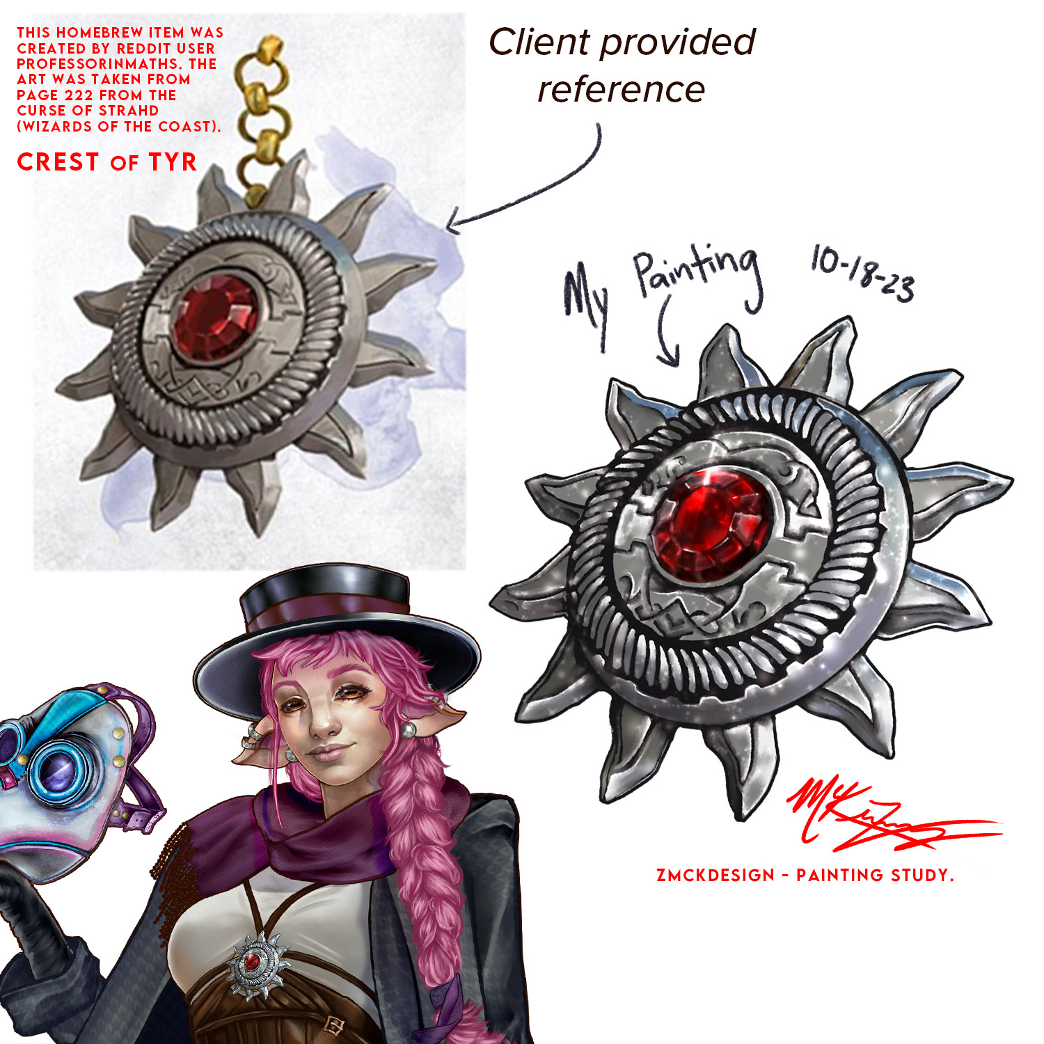 Amulet Reference + My Painting