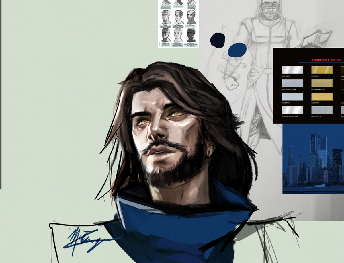 Work in Progress. Designing from given sketch reference