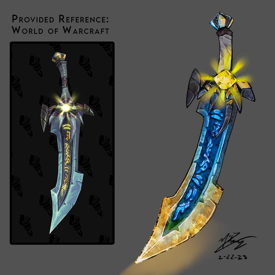 Provided Reference. In-game VS My illustration