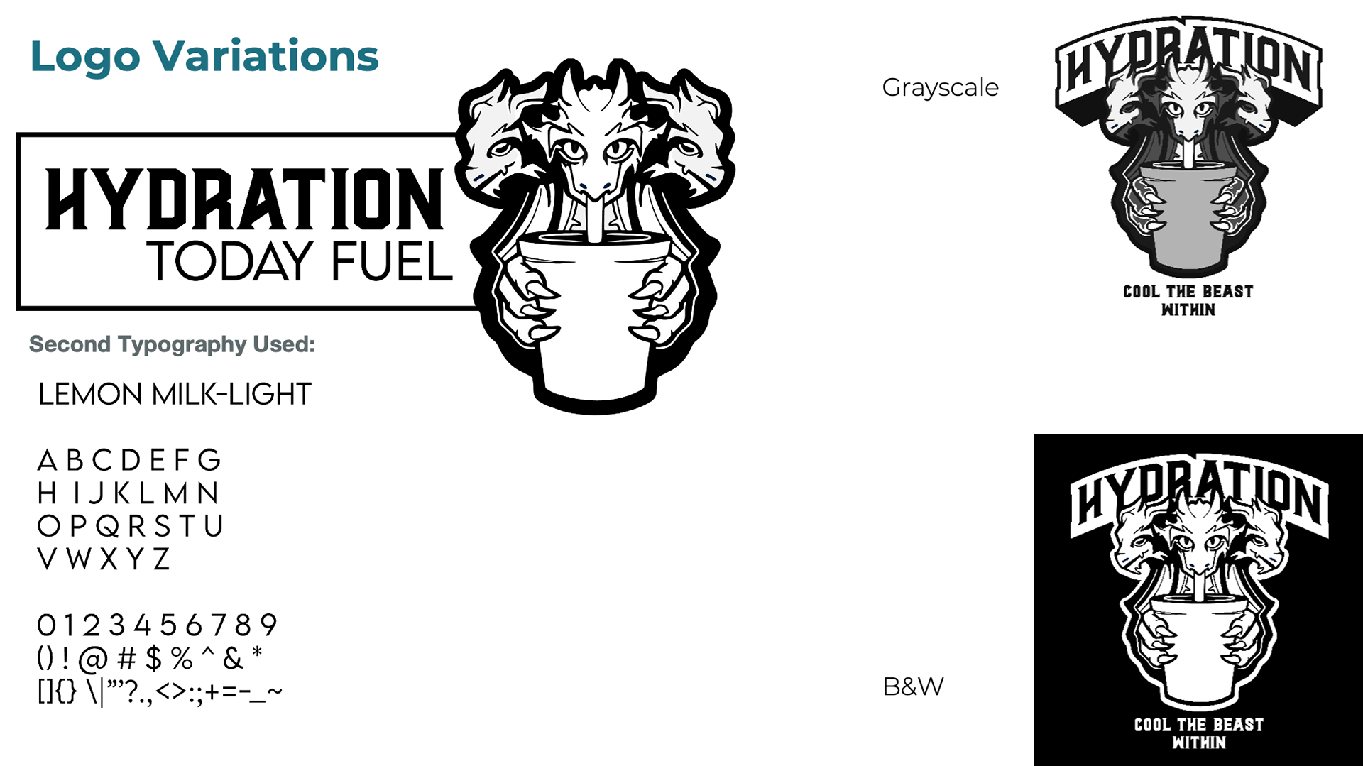 Logo Variations - Side view and Greyscale made by McKinney.