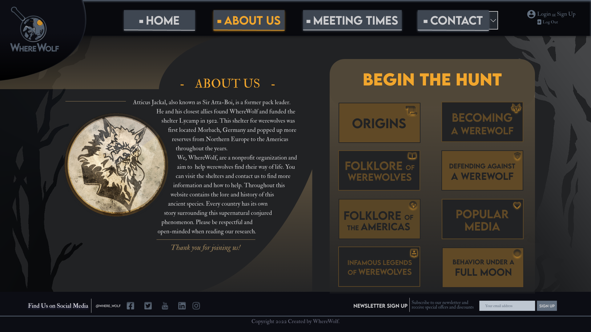 ABOUT US, NAVIGATION PAGE
