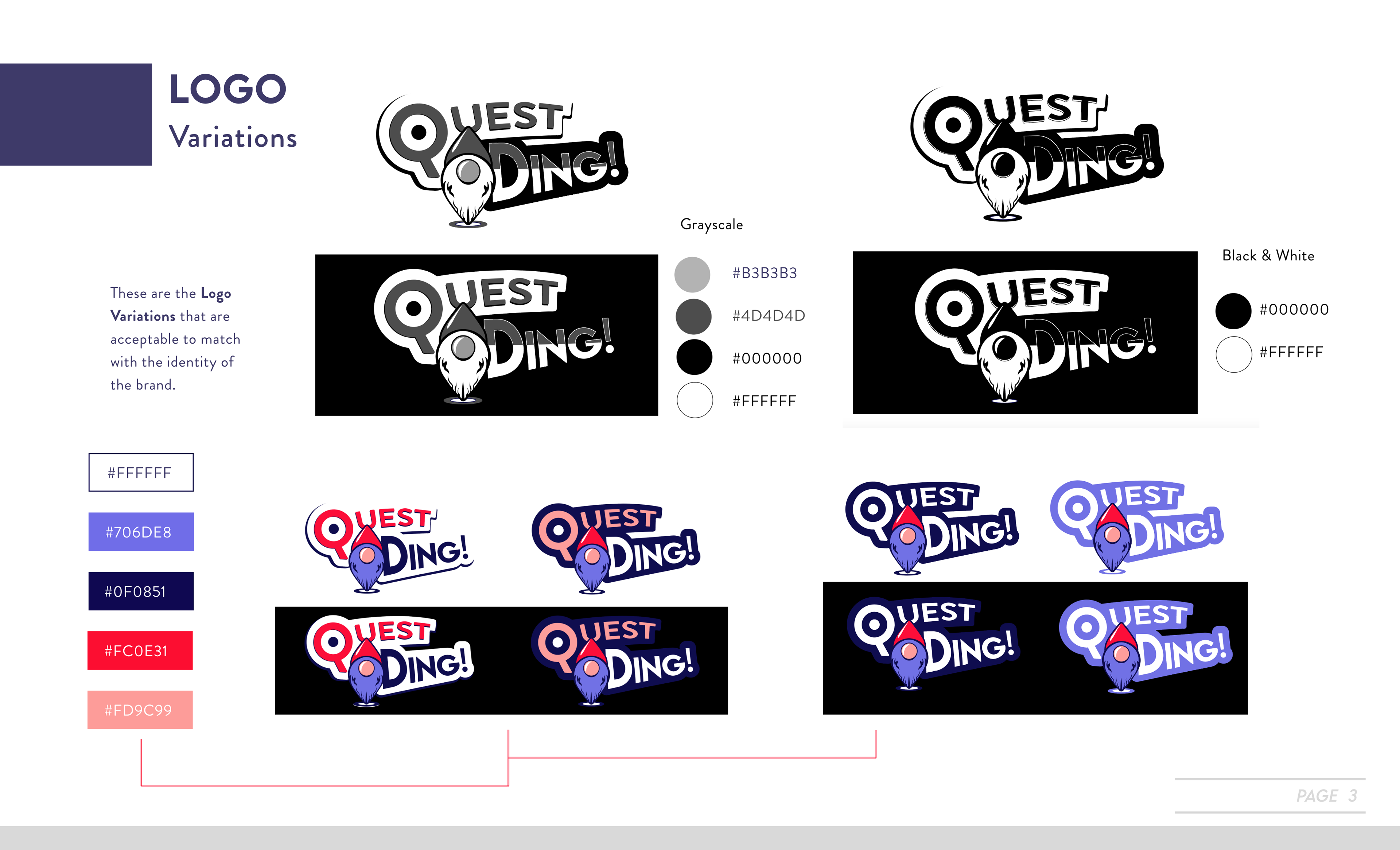 Page 3. Logo: Design Variations.