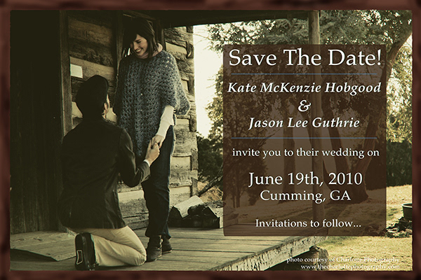 "Save the Date" Front
