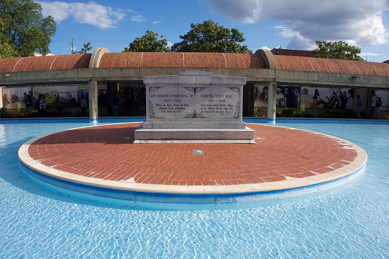 The final resting place of Martin Luther king Jr. and his wife, Coretta, in Atlanta, GA