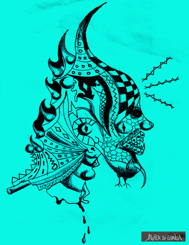 MindShifter. black ink on paper.