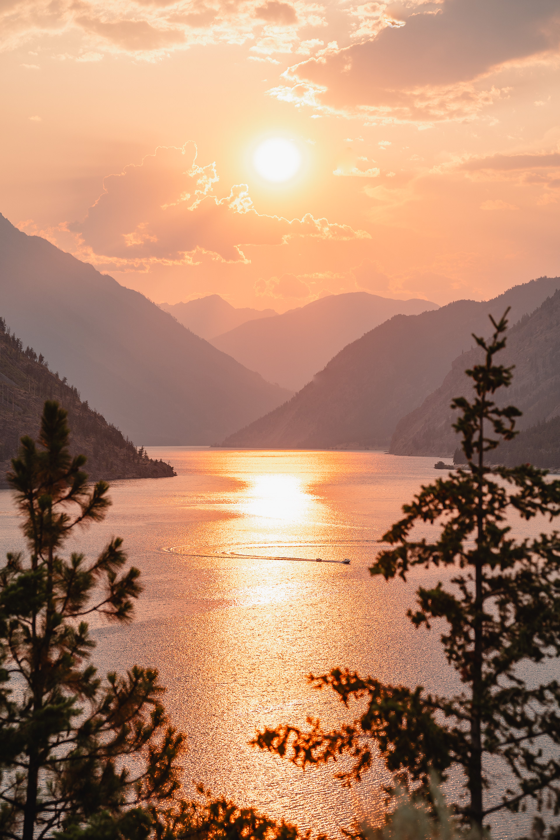 Sunset on Lake Seton, BC