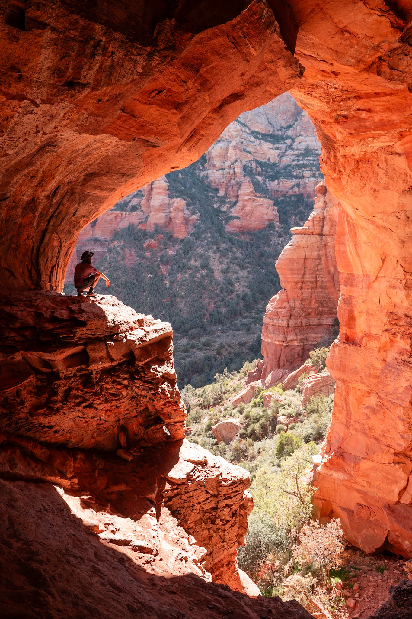 Cave views in Sedona, Arizona