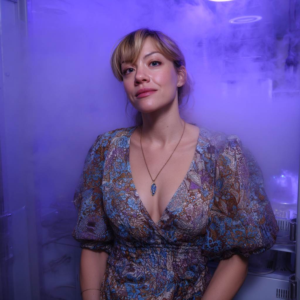 Woman in cryotherapy
