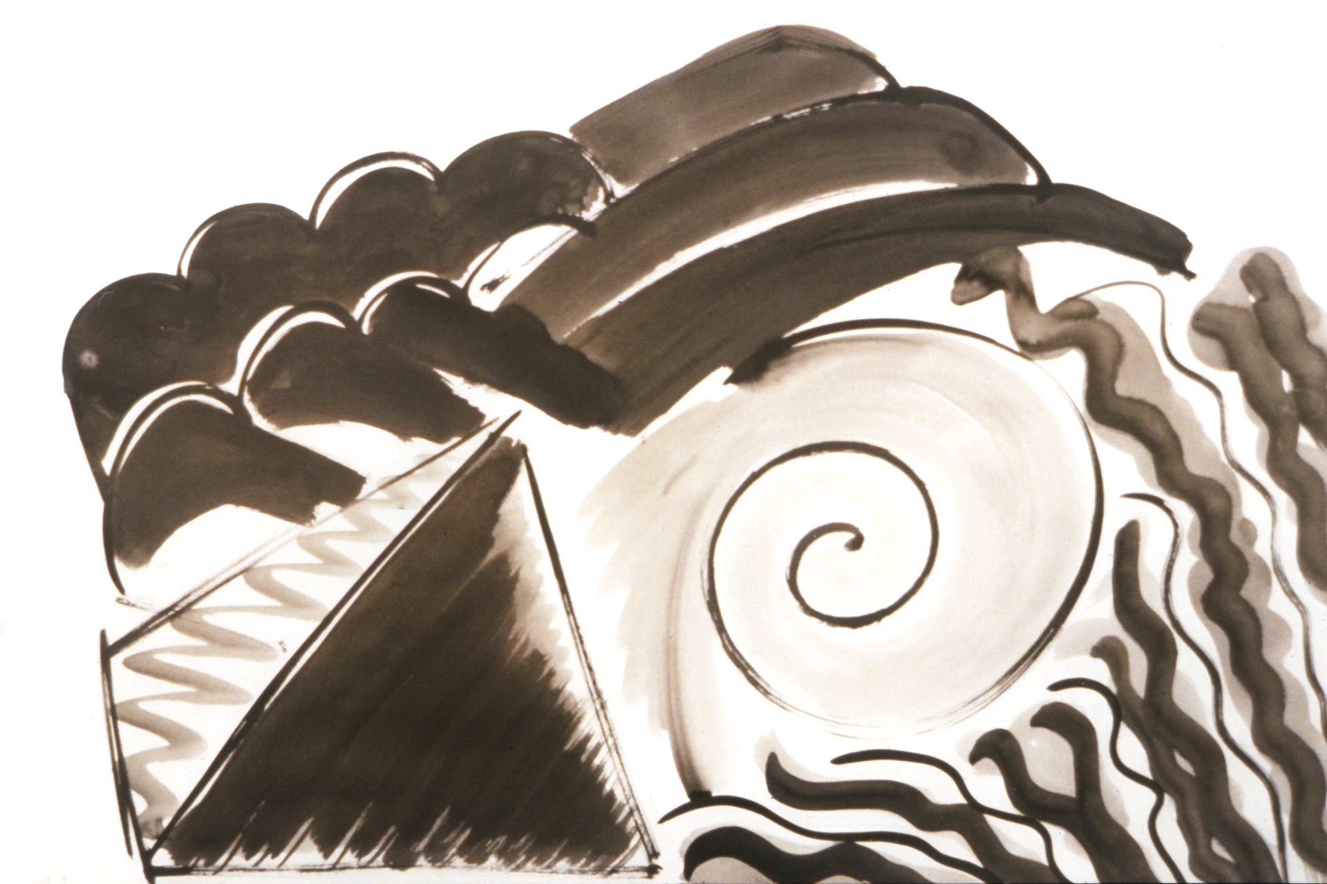 TURBULENCE 1990 - ink on paper