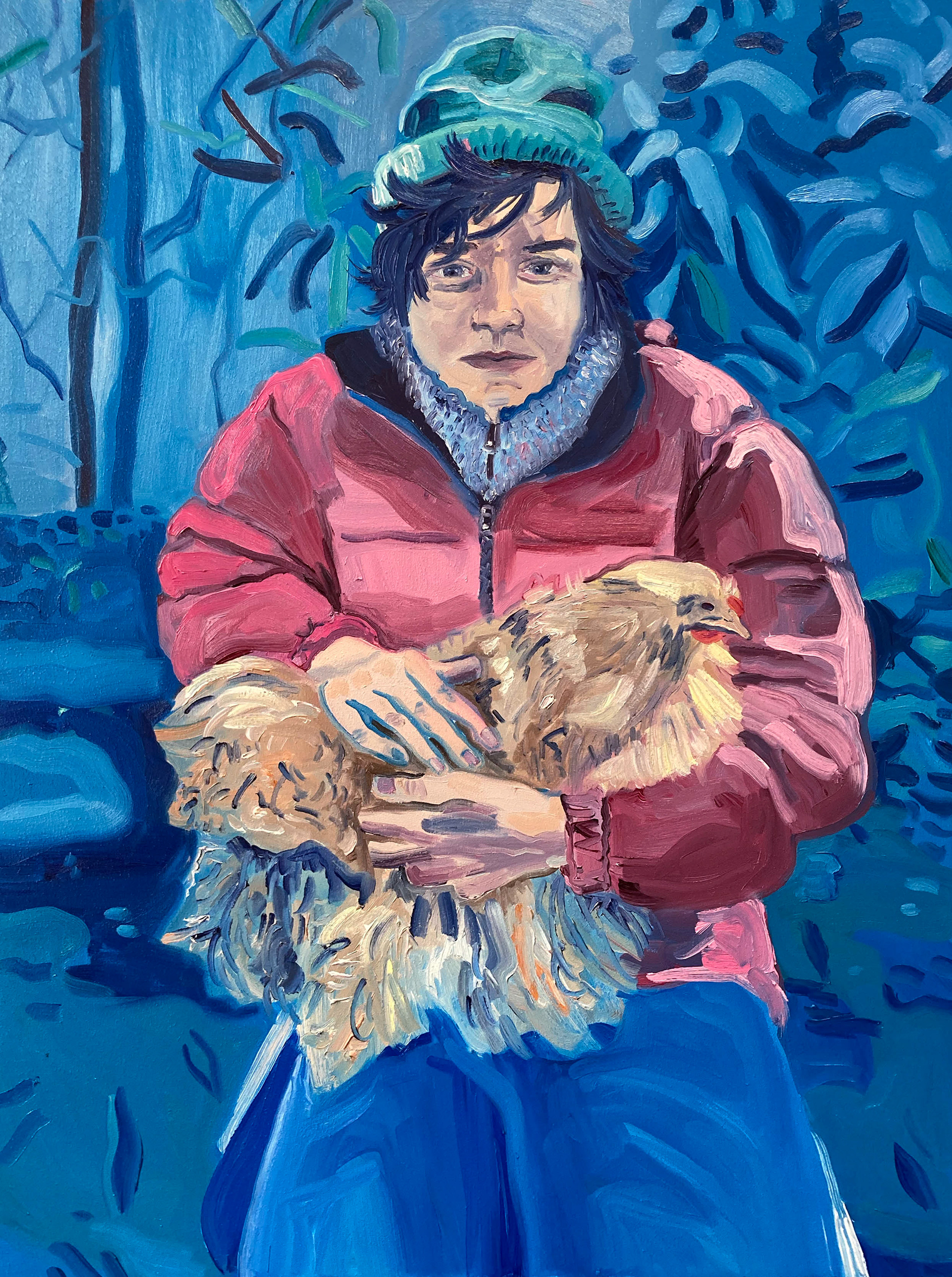 Hold On Tight, oil on wood, 60 x 80cm