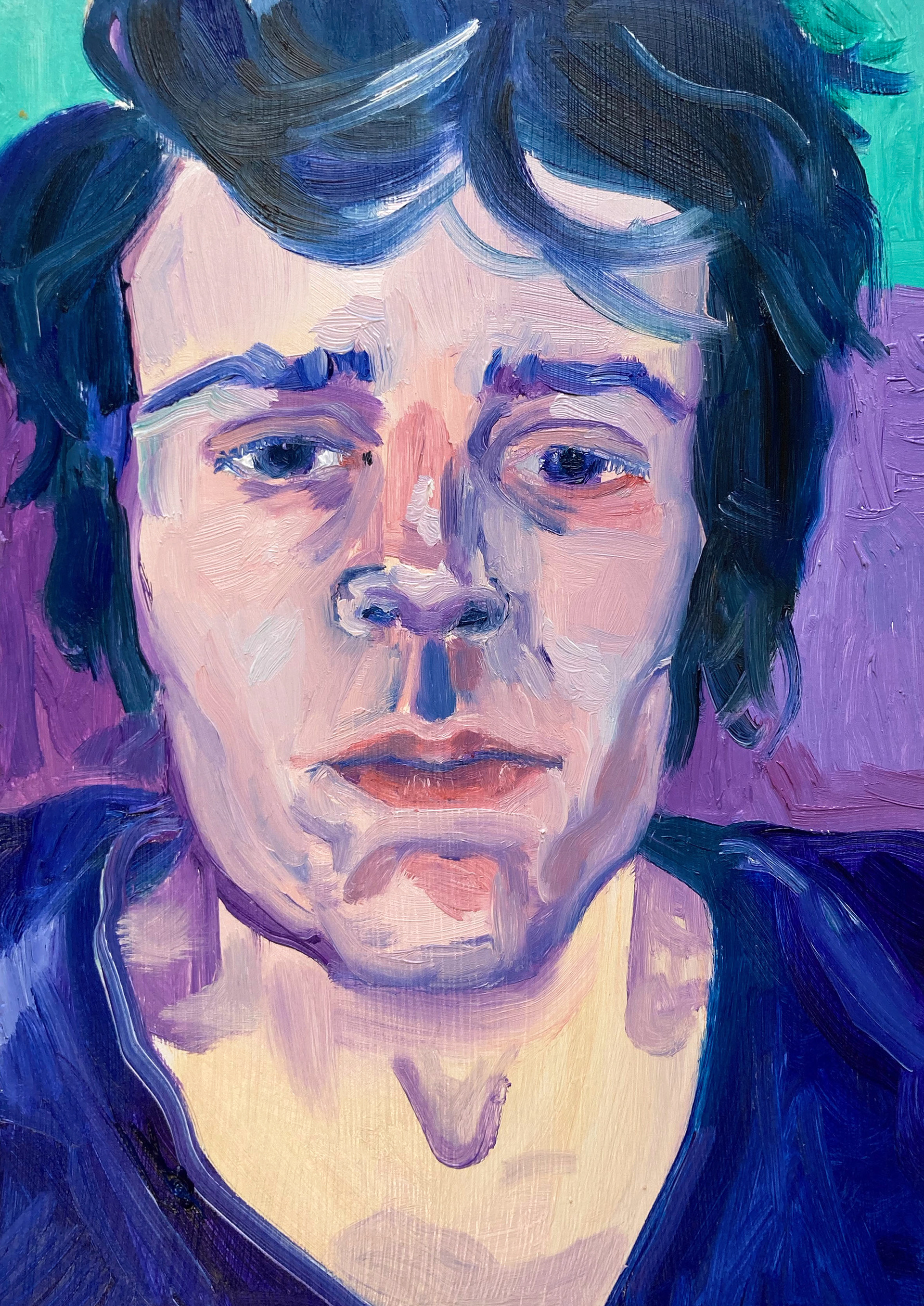 S., oil on wood, 16,5 x 23 cm