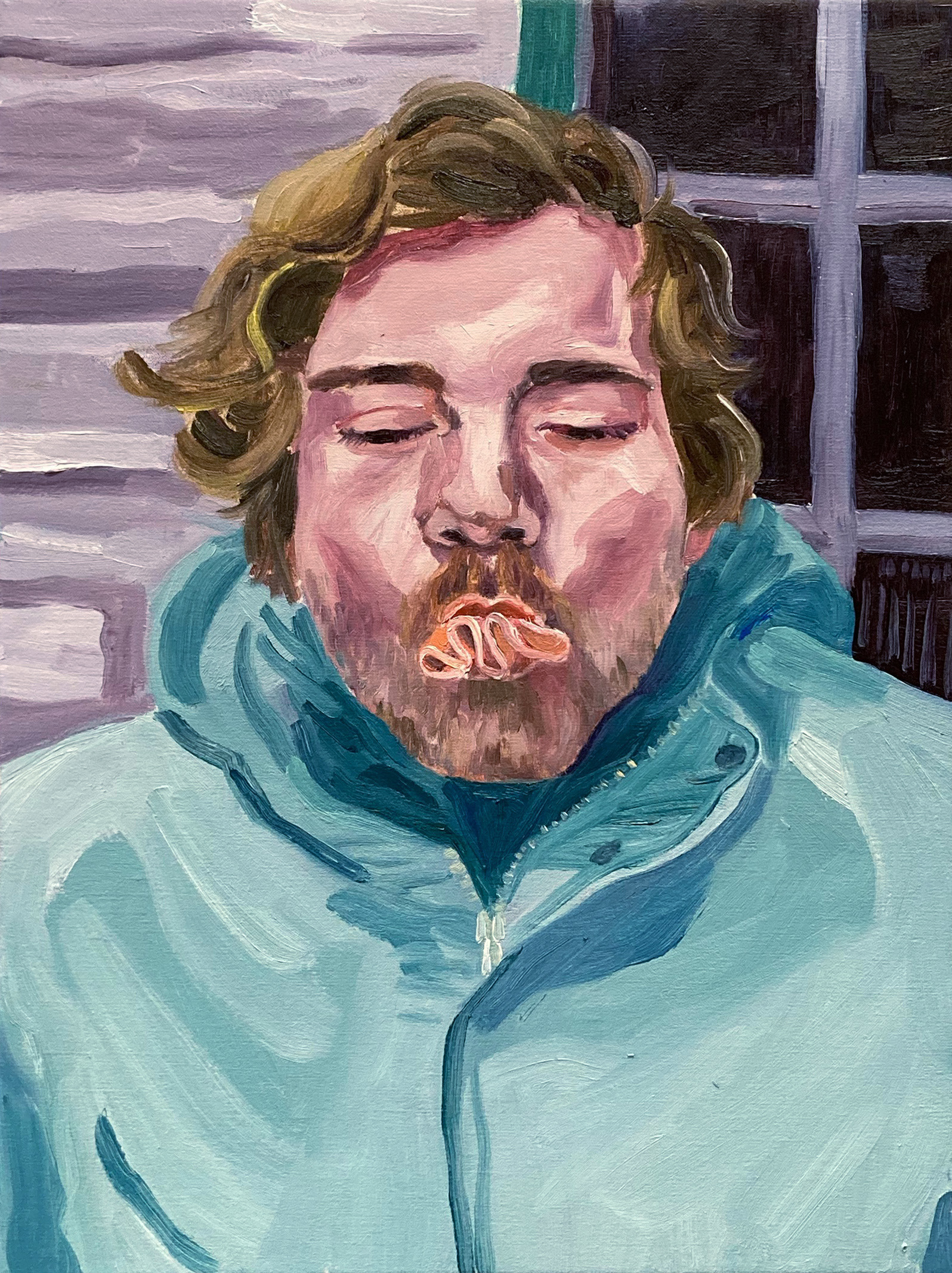 Samson Slurpworst, oil on canvas, 30 x 40 cm
