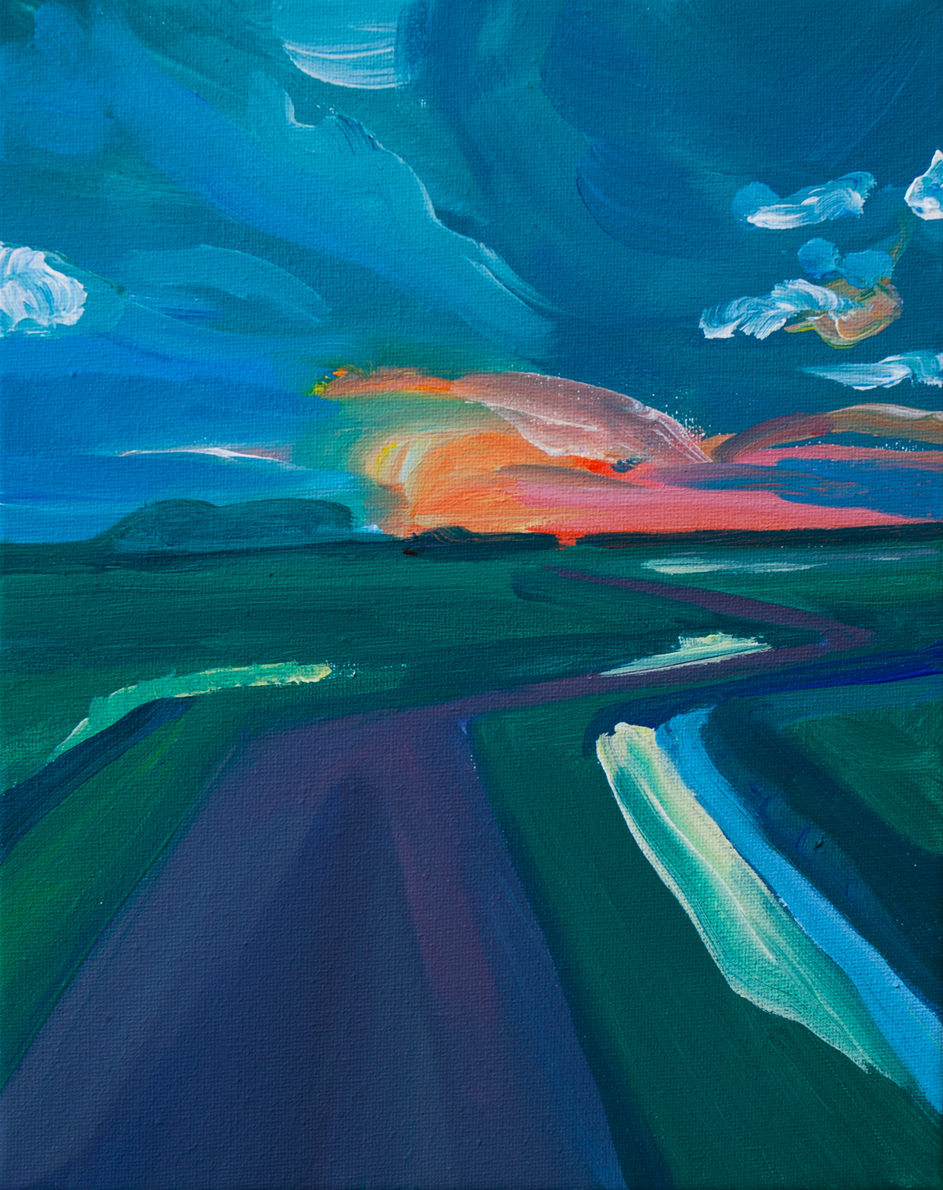 Dutch Clouds I, acrylic on canvas, 30 x 24 cm