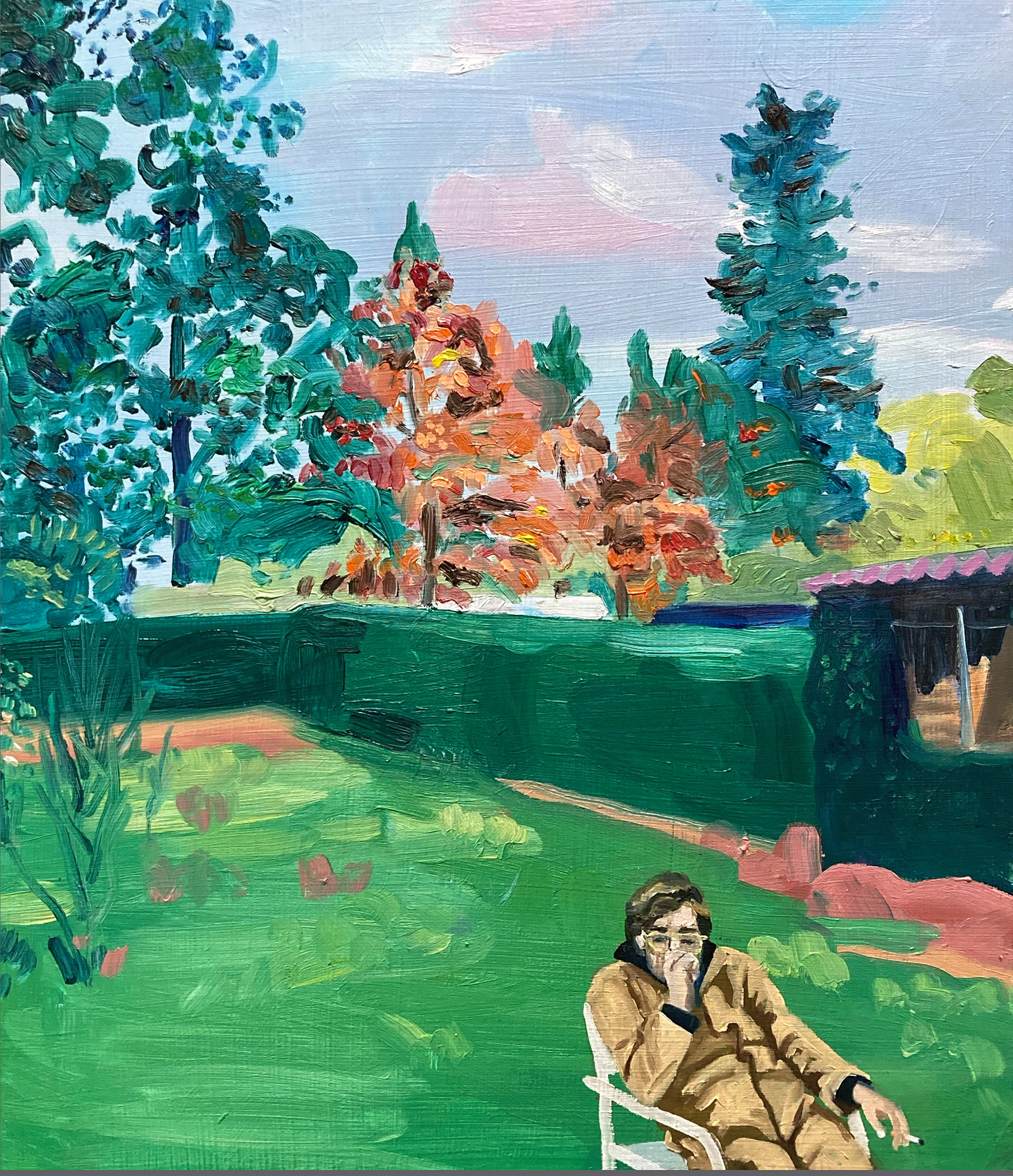 Fall., oil on wood, 35 x 40 cm