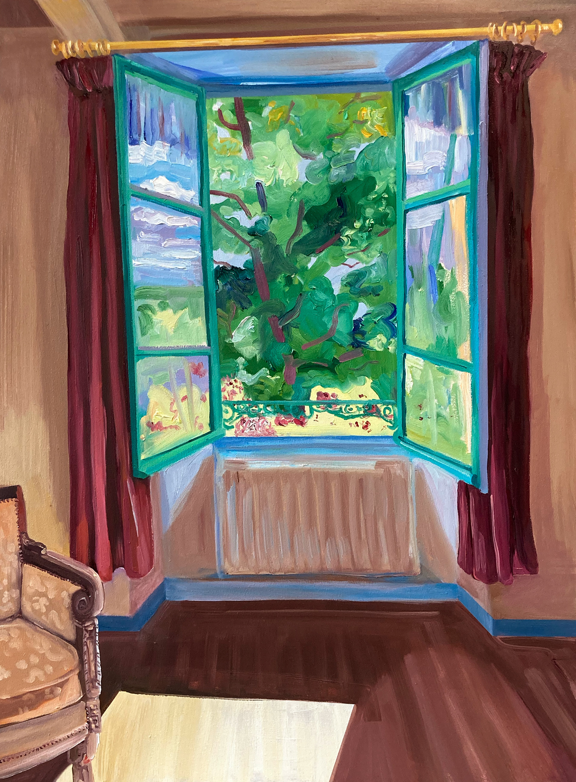 Monet’s Room, oil on canvas, 60 x 80 cm, 2021