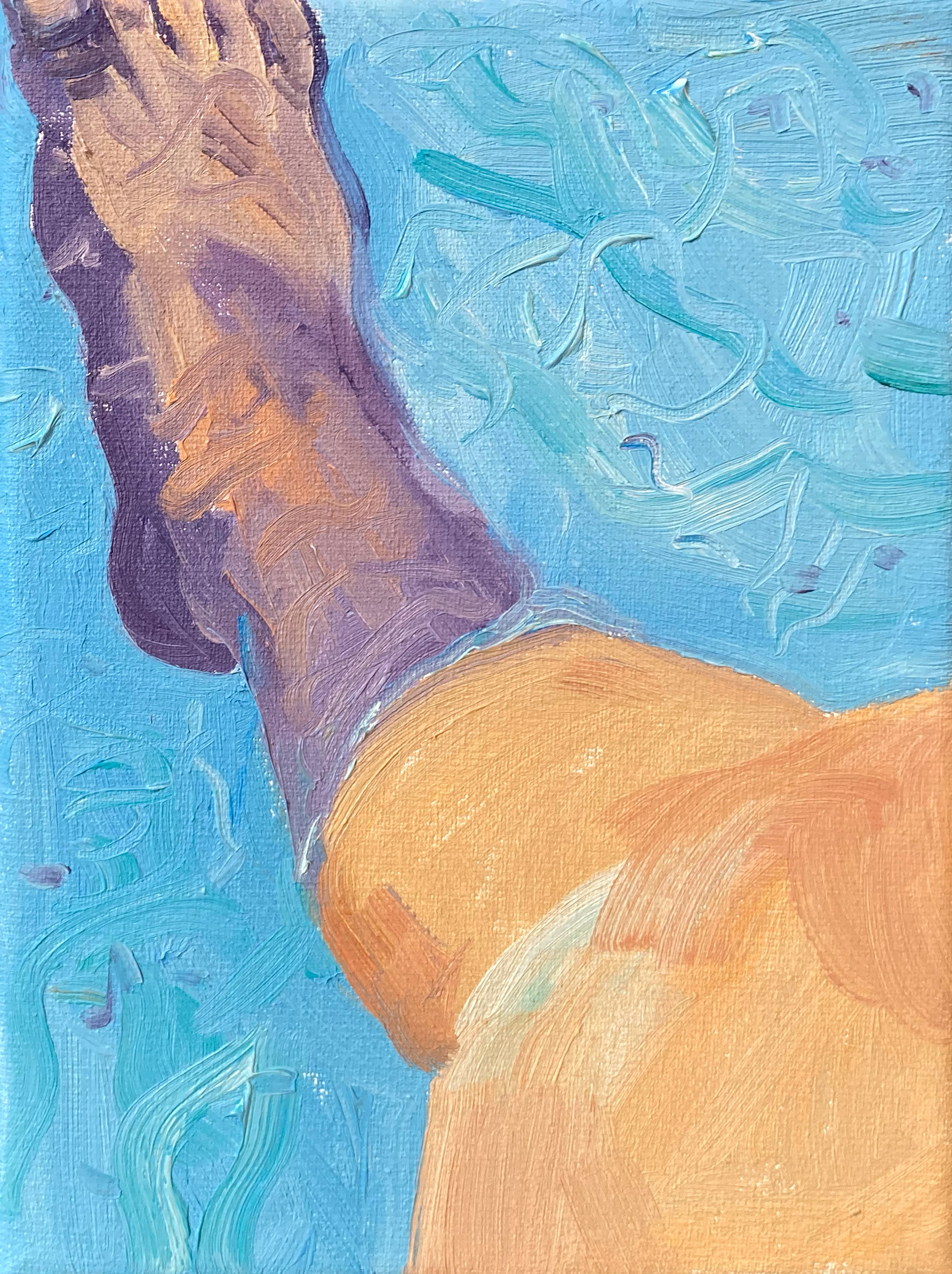 Last Dip, oil on canvas, 13 x 18 cm