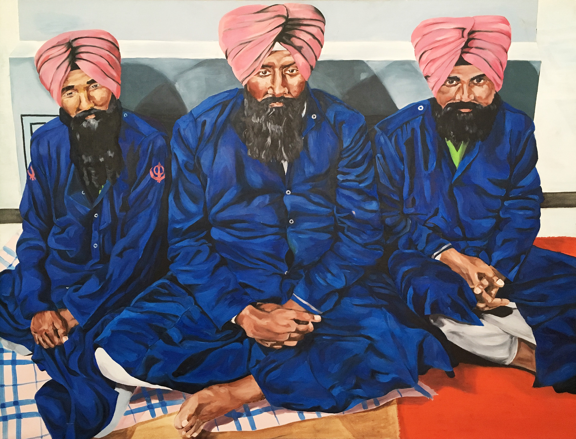 Chandigarh Golden Temple, oil on canvas, 195 x 156 cm