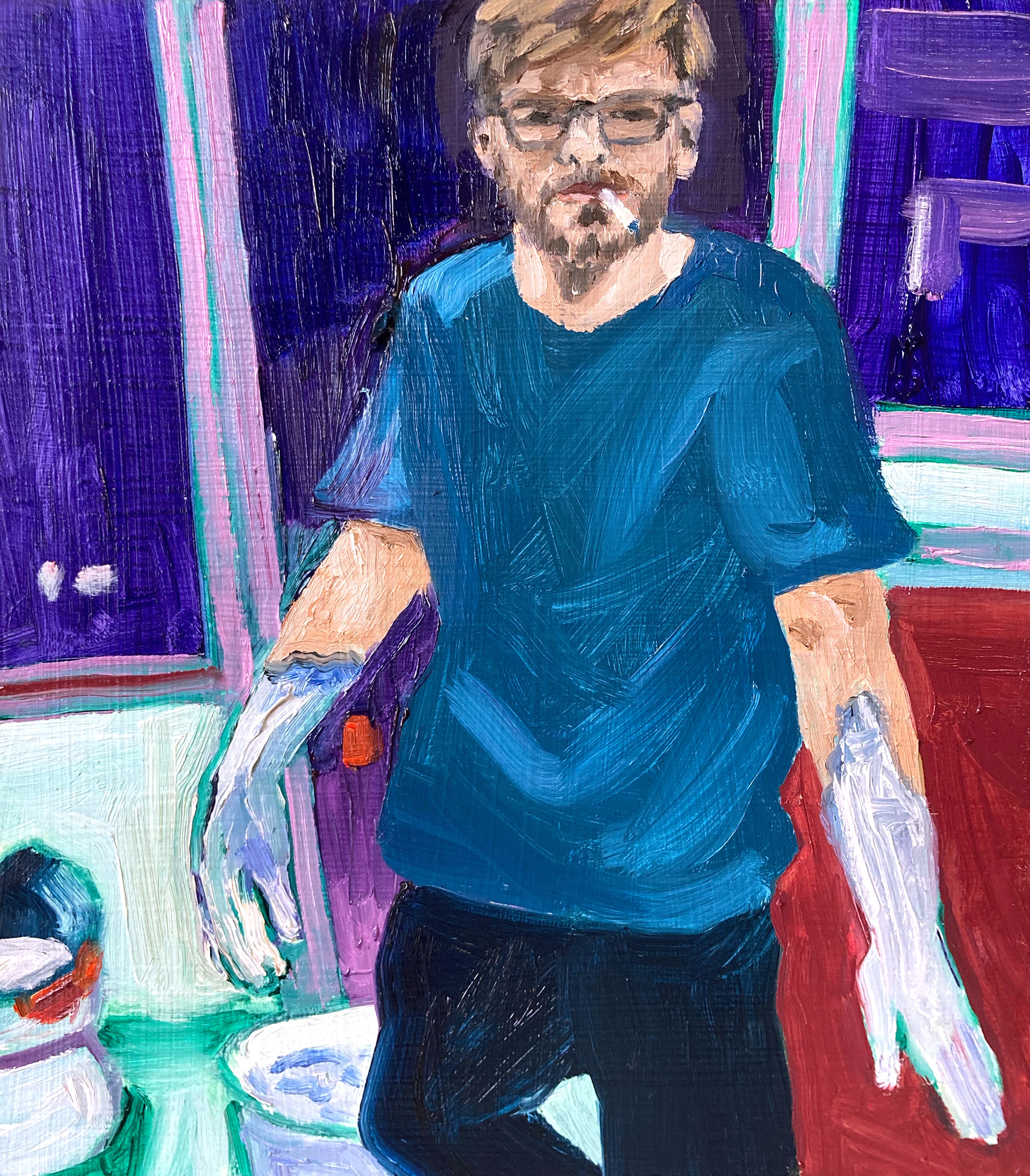 Go Get Your Hands Dirty, oil on wood, 20 x 23 cm