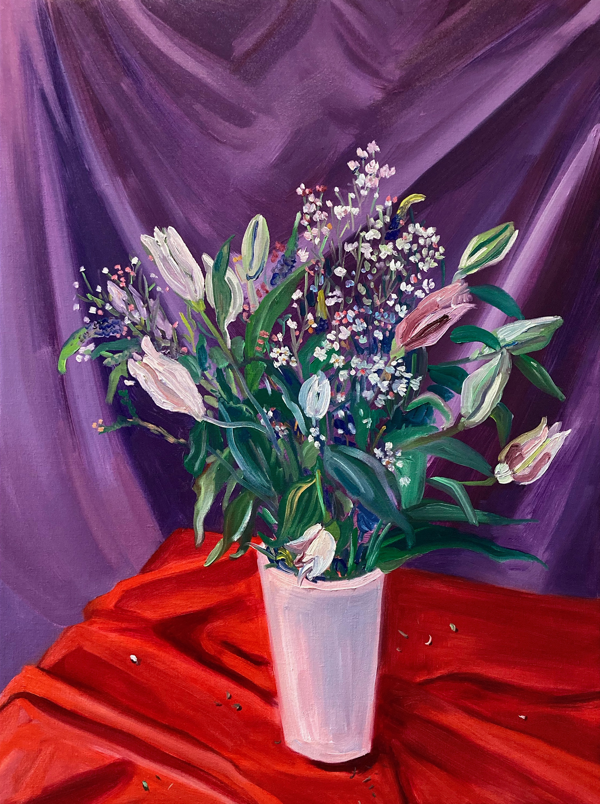 Vaas met Bloemen ,oil on canvas, 60 x 80 cm