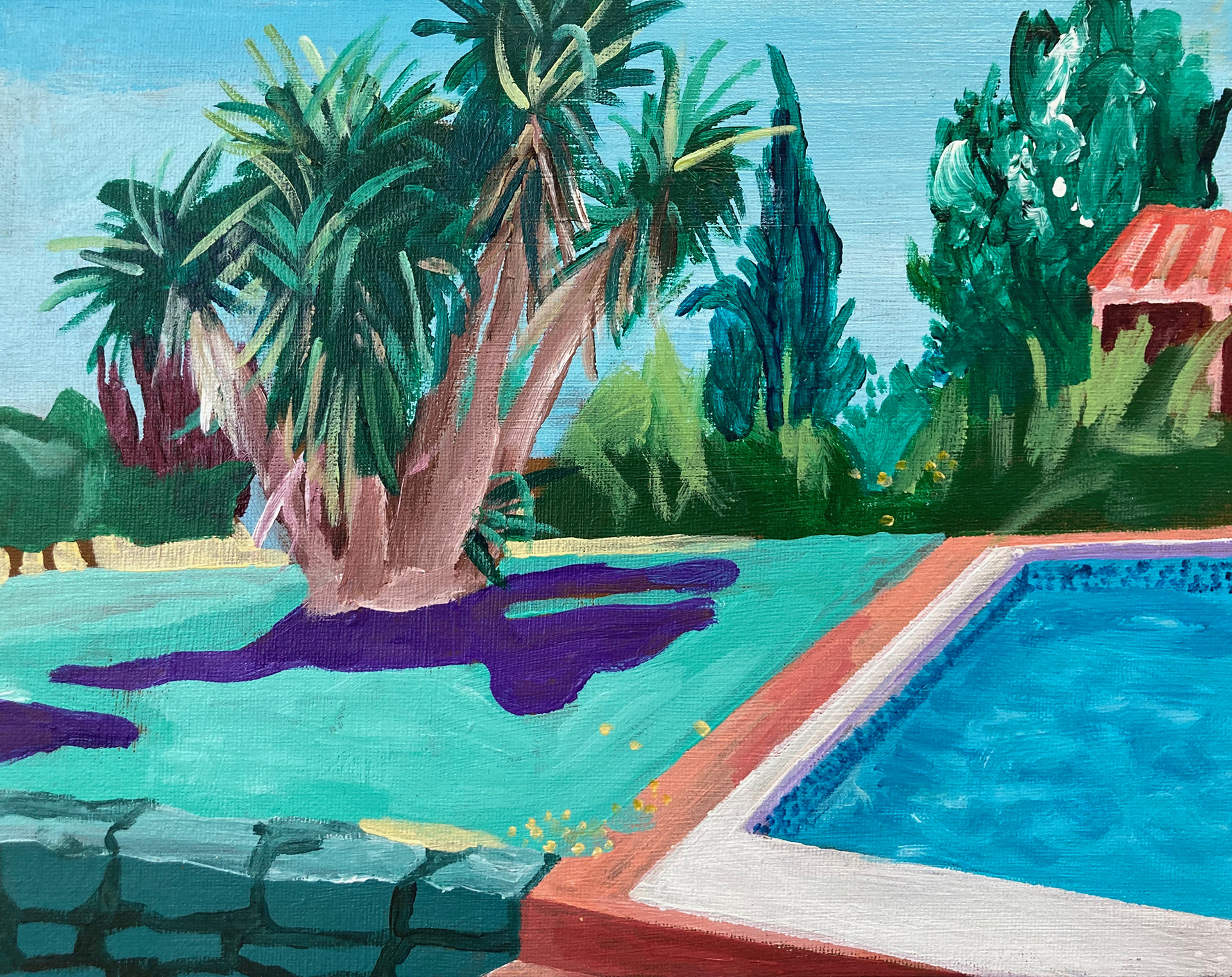 Summer Scene, oil on canvas/cardboard, 18 x 24 cm