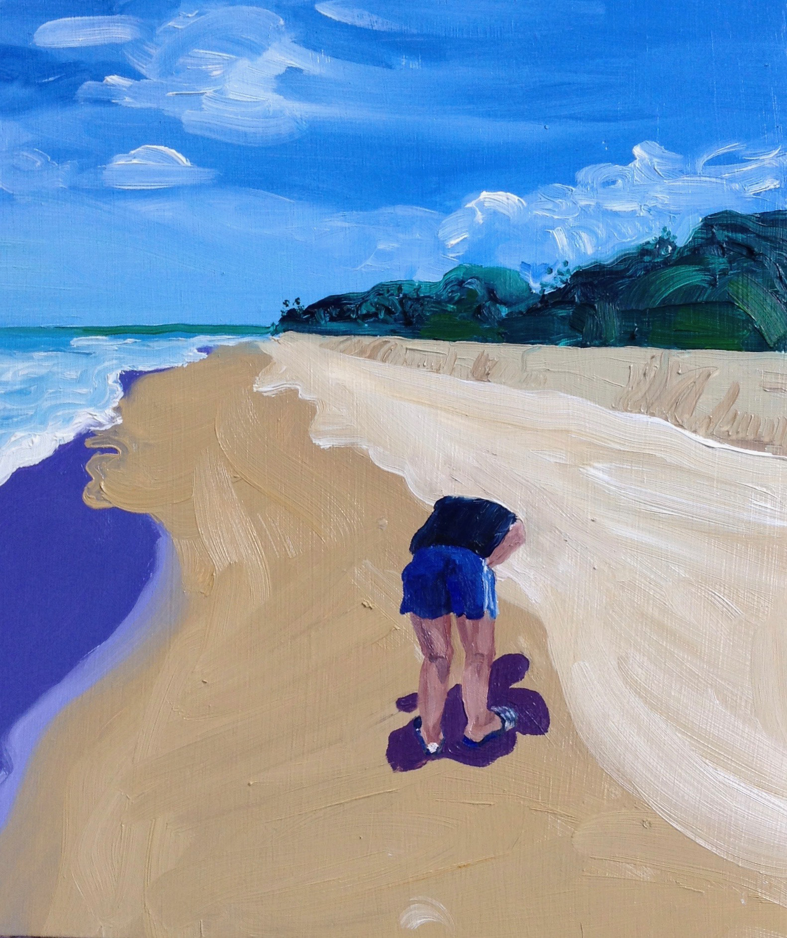 Daily Vacation View, oil on wood, 35 x 40 cm