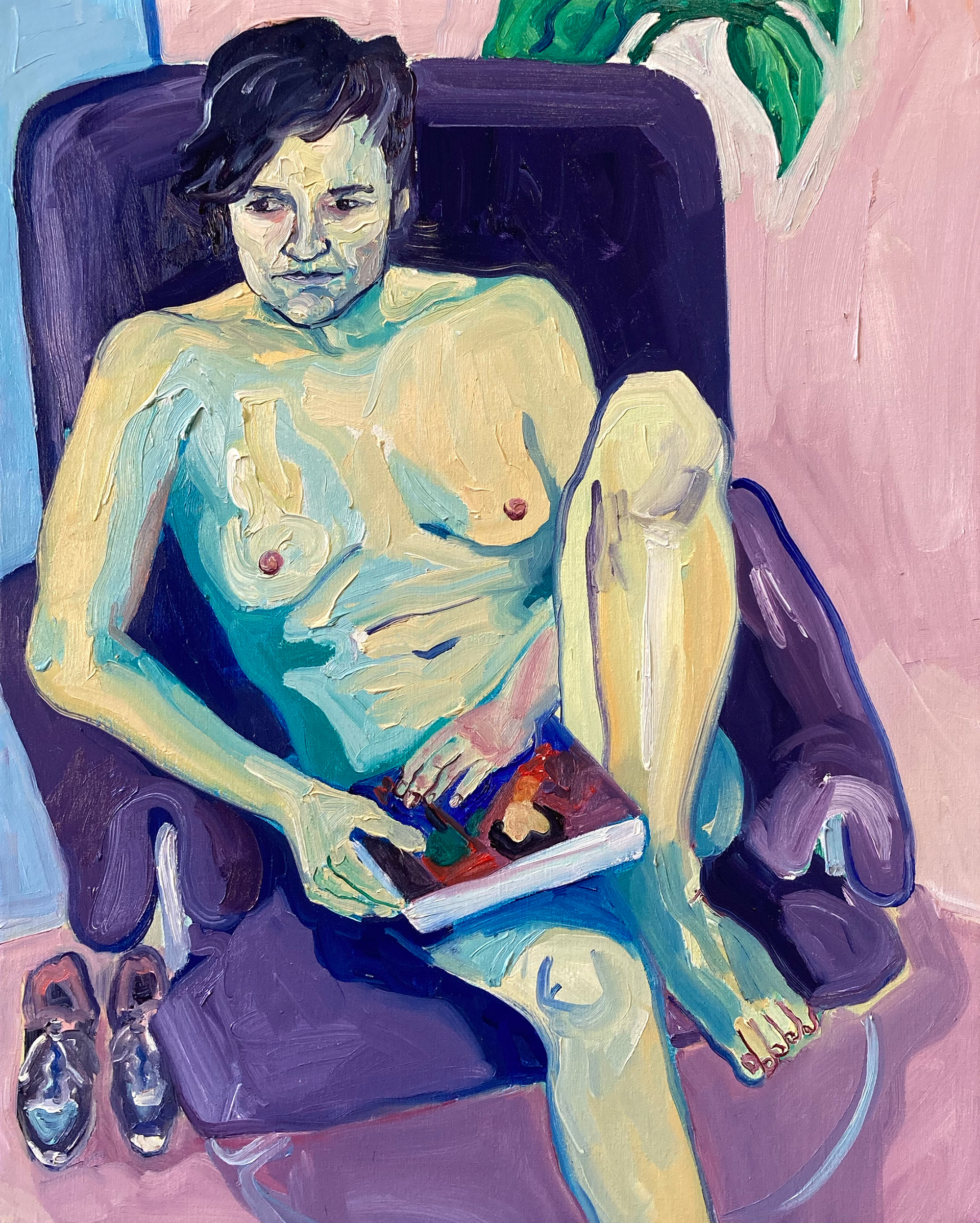 Sophie met Kirchner, oil on canvas, 30 x 40 cm,