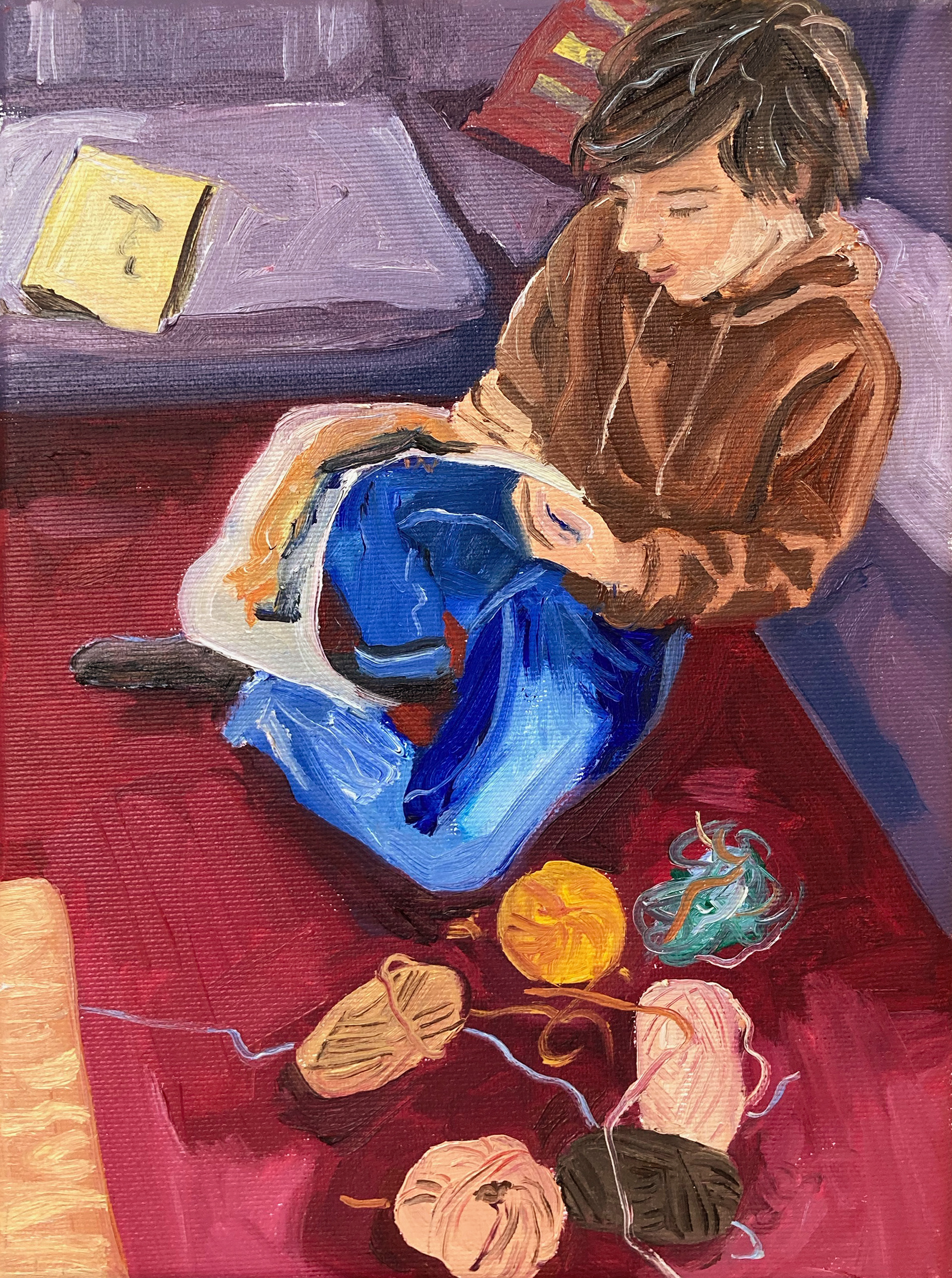 Sunday, oil on canvas, 24 x 18 cm